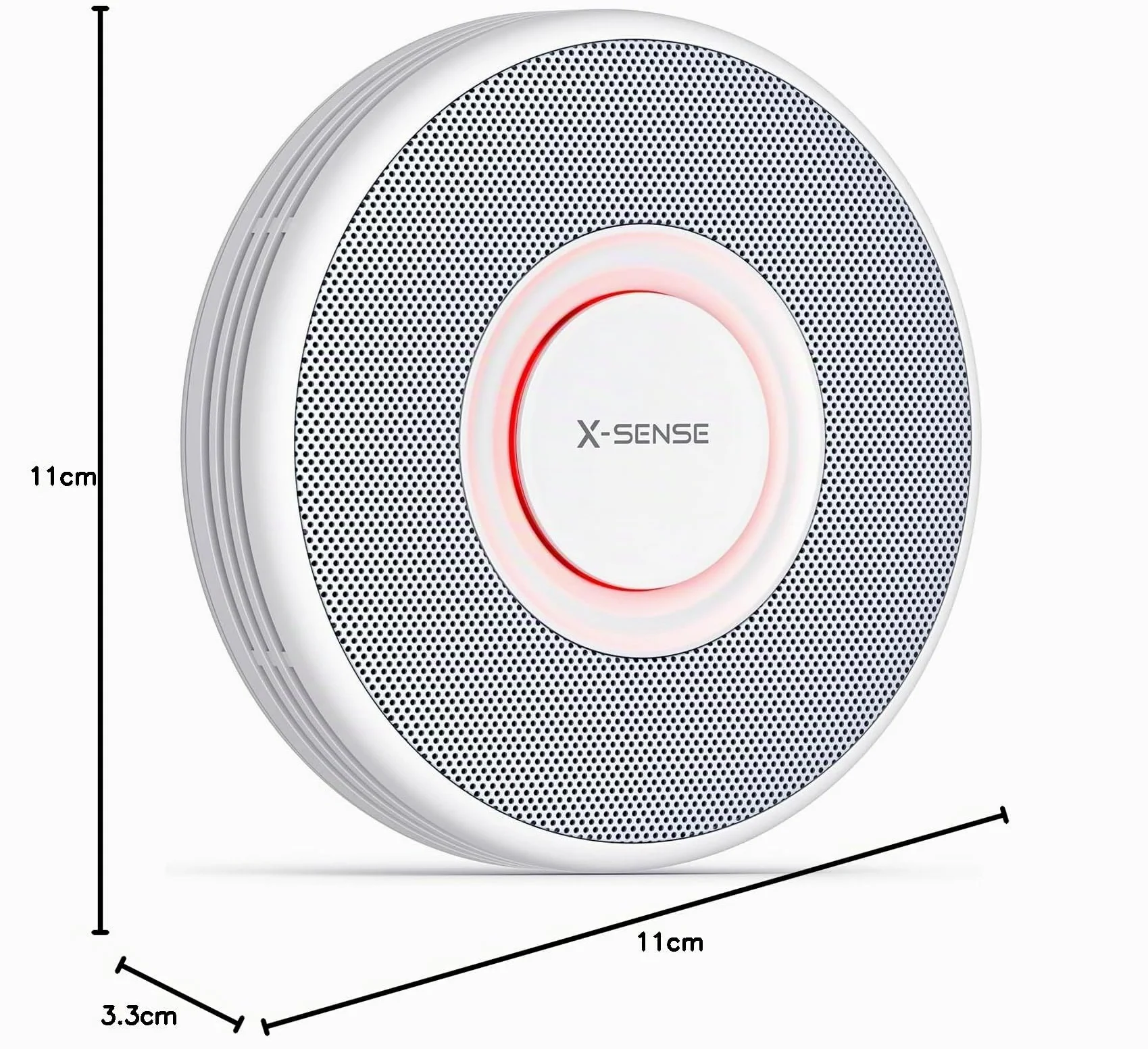 X-Sense Rilevatore di Fumo con Allarme Vocale, XS0B-iR, 1 Pezzo | Allarme antincendio, Batteria sostituibile, Allarme vocale in inglese, tedesco e francese