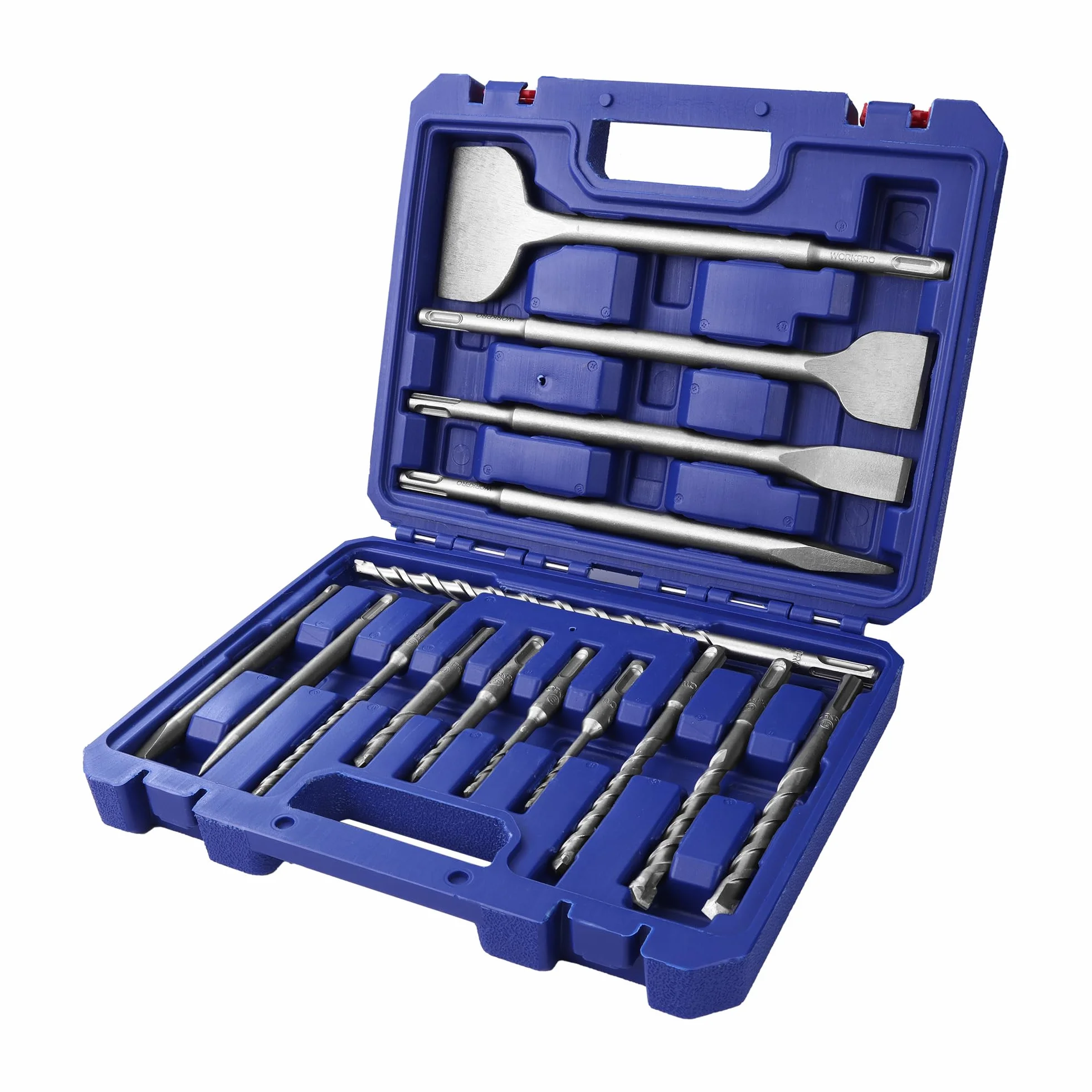 WORKPRO Set 15 punte trapano SDS-Plus per cemento muratura martello perforatore
