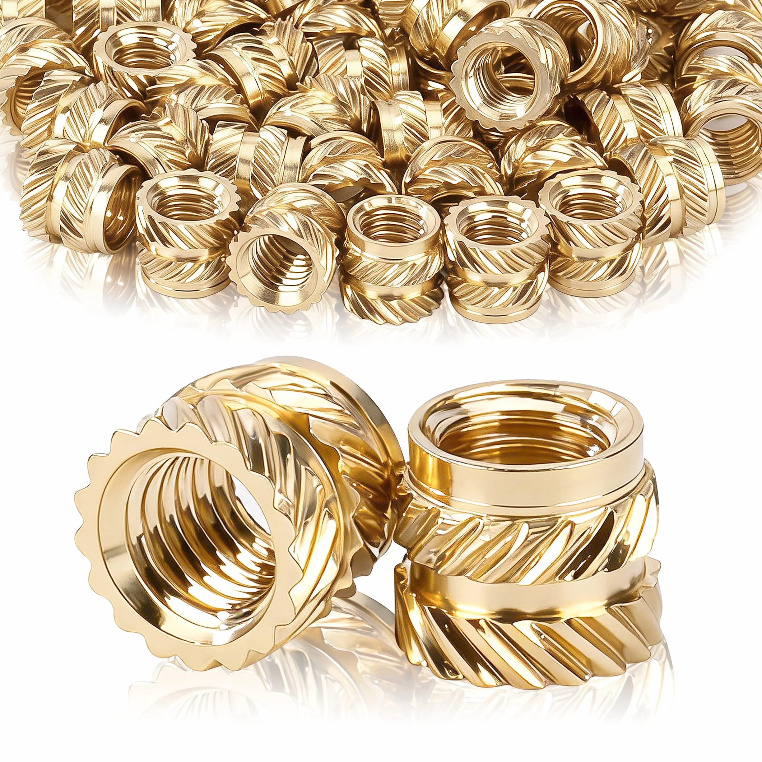 Inserti Filettati M3 Inserti Filettati a Caldo M3*5 * 5mm 50 Pezzi Dadi Zigrinati con Filettatura Femmina Boccole Filettate per Componenti di Stampa 3D e Parti in Plastica