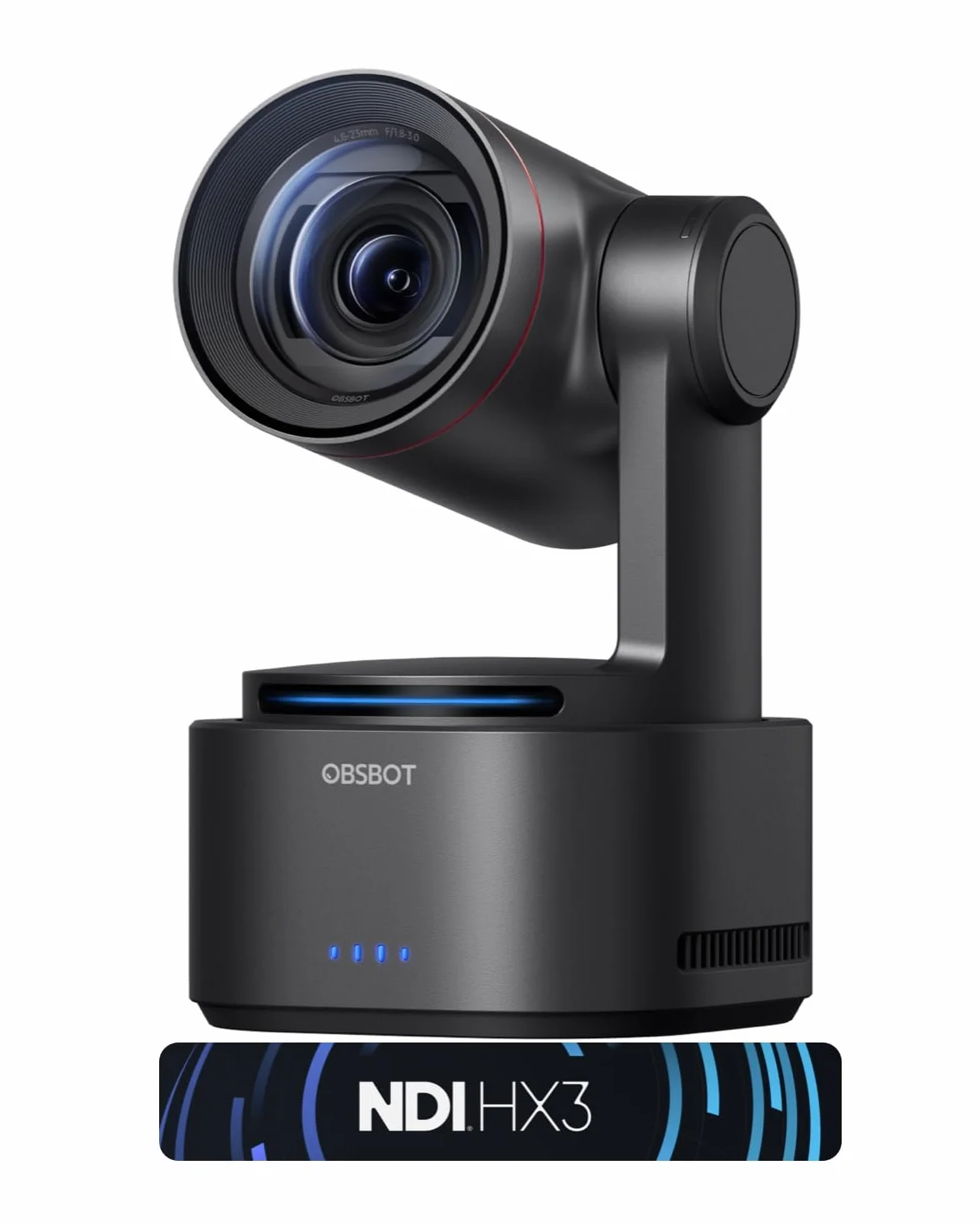 OBSBOT Tail 2 con NDI, PTZR Camera 4K@60FPS, Pro AI Tracking, 1/1.5" CMOS, 50MP, Zoom Ottico 5X, Zoom Ibrido 12X, Uscita SDI/HDMI/IP/USB 3.0, Live Streaming per Istruzione, Conferenze, Culto, Live