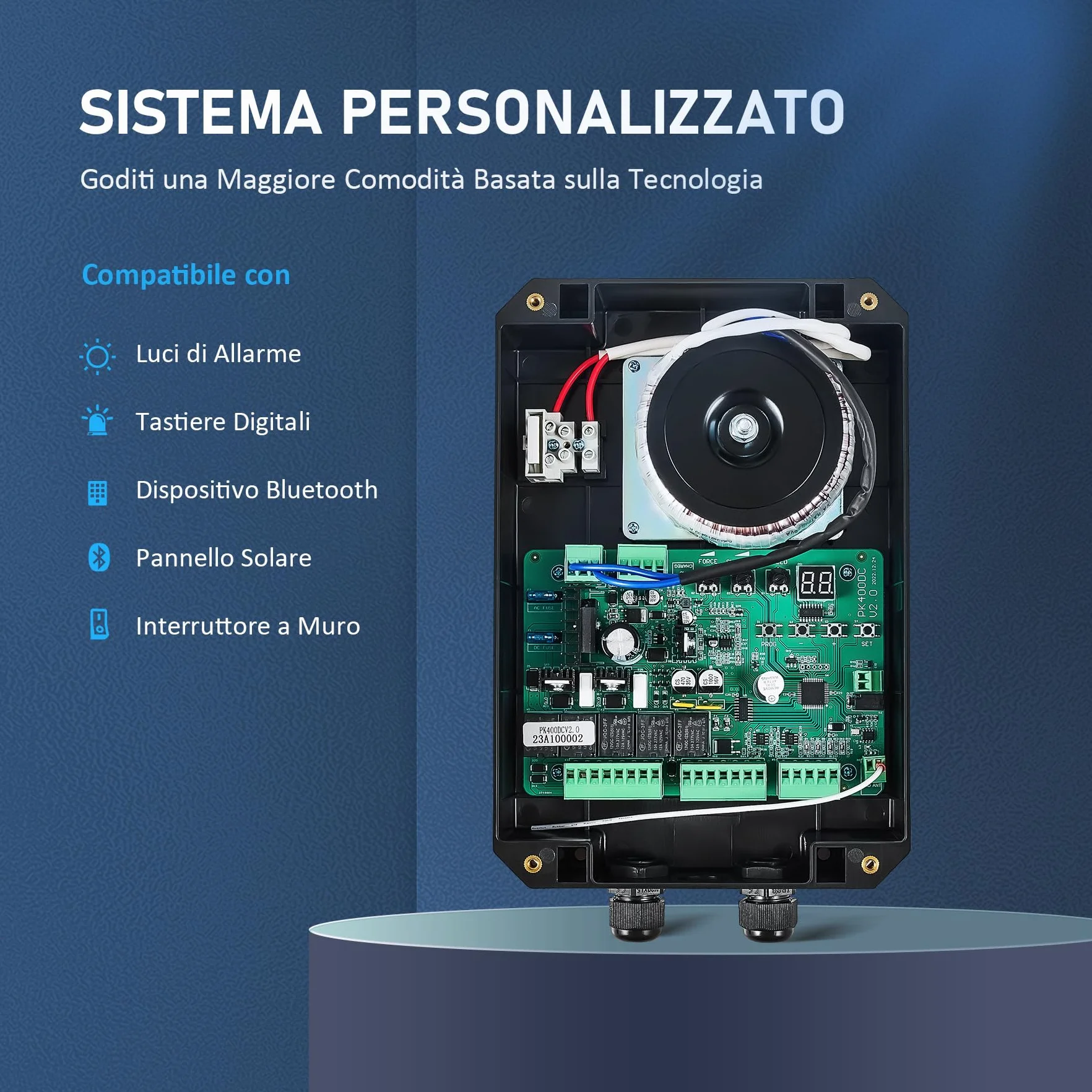 CO-Z Automazione Cancello Battente 80W 800kg 6m con 2 Telecomandi