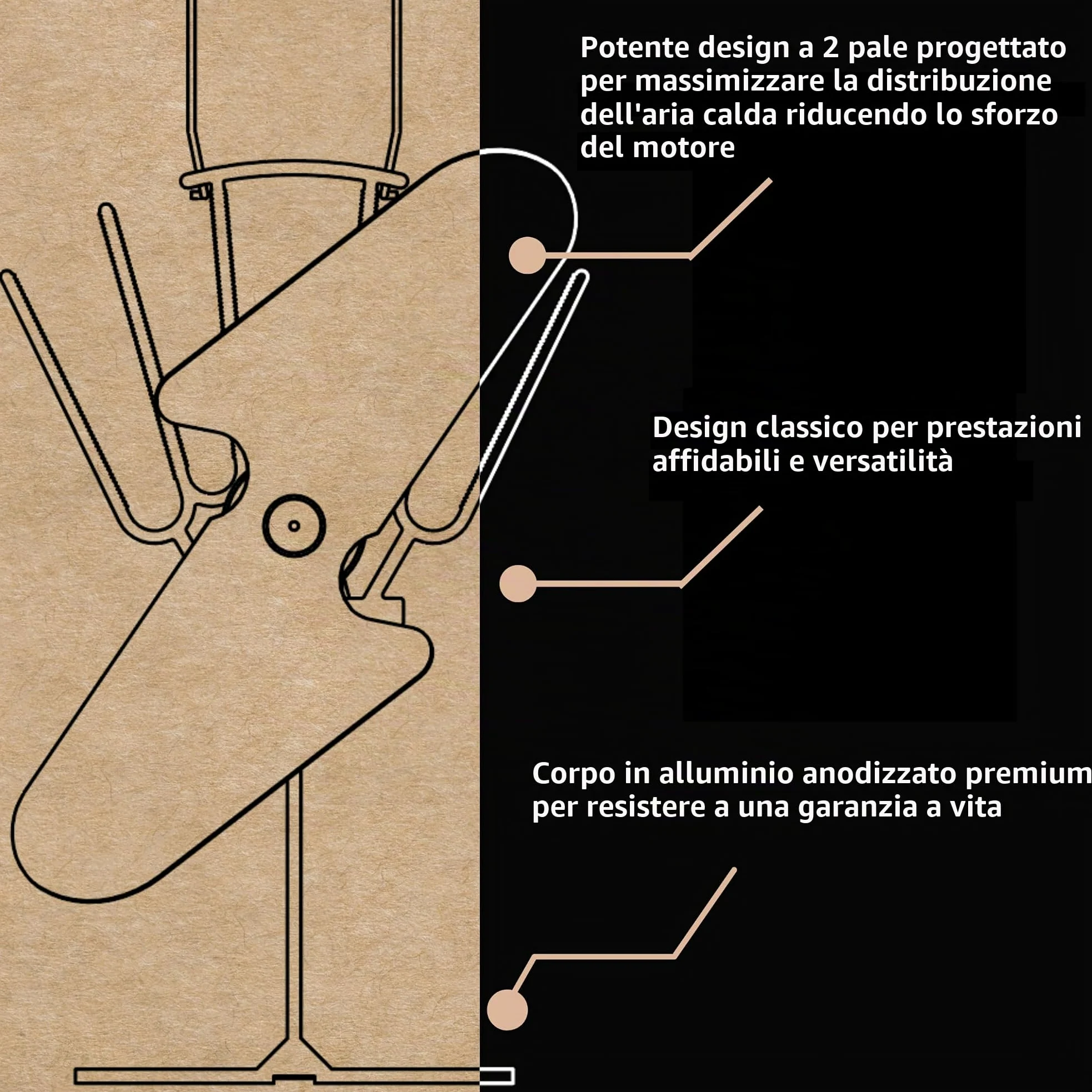 Ecofan 800CAXBX - Ventola per stufa a legna alimentata a calore, colore: nero, bilingue