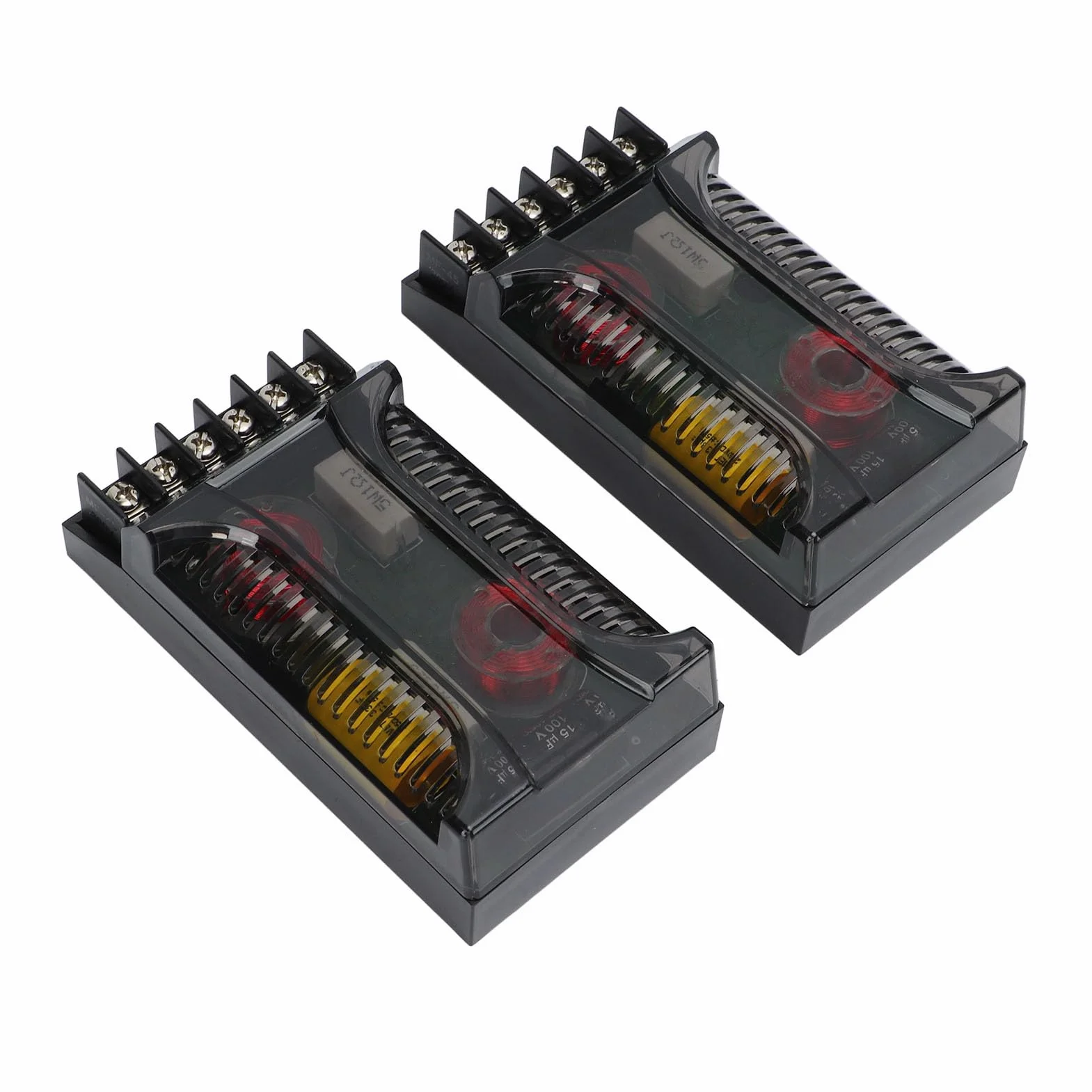Akozon 2 PCS Crossover Audio per Auto a Doppio Canale con Protezione da Sovracorrente Progettato Universalmente