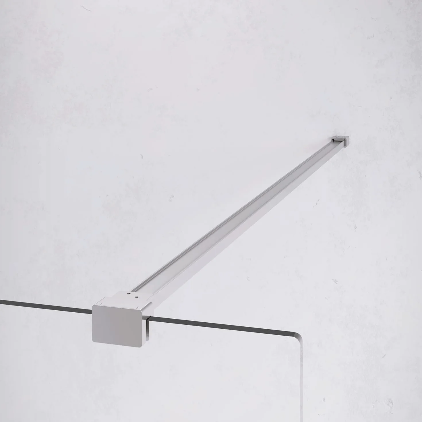 Box Doccia Walk-in 120cm Altezza 200cm Vetro Temperato Trasparente 8mm Anticalcare Lazaros