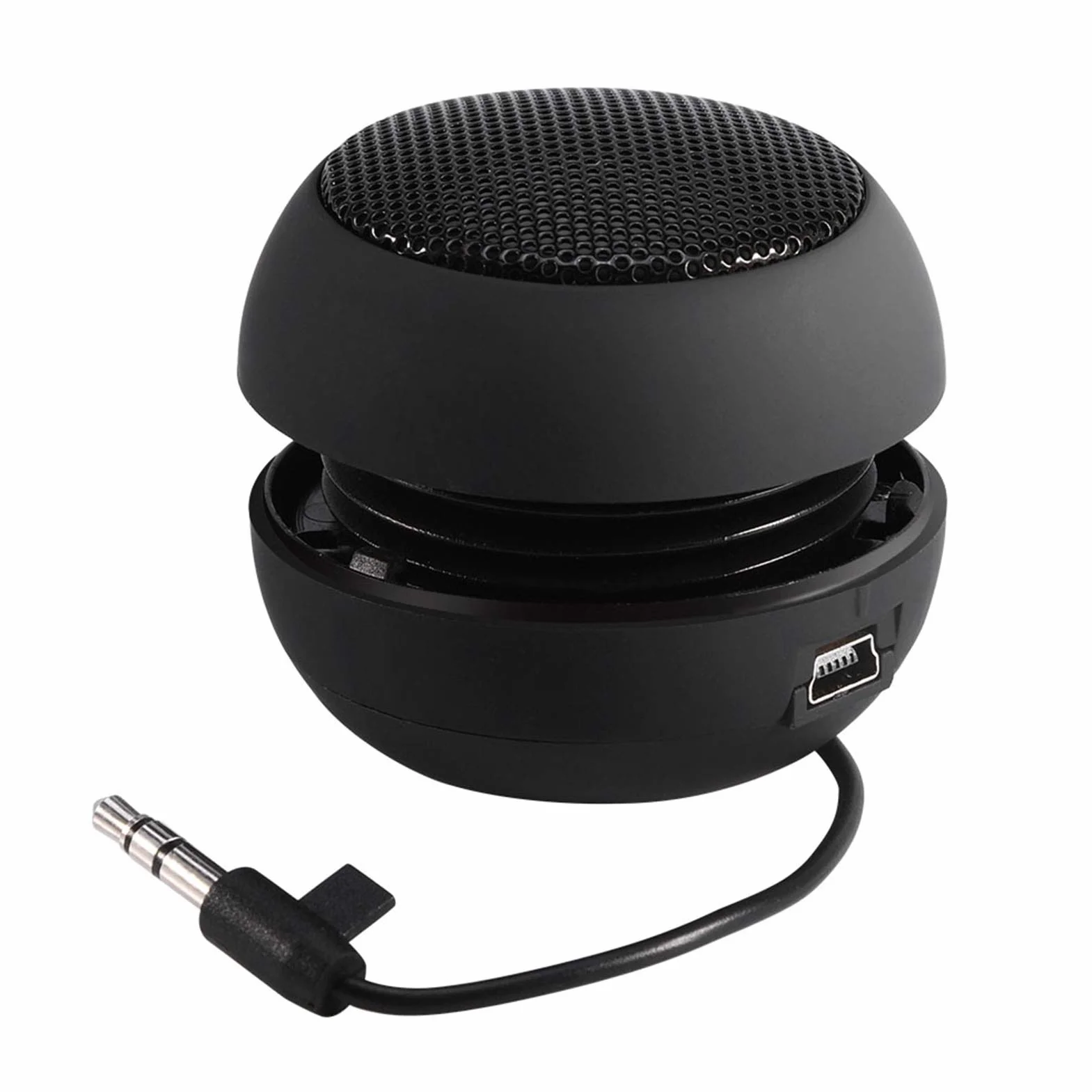Ejoyous Mini Altoparlante Portatile con Batteria Ricaricabile, Jack 3.5mm, Compatibile con Smartphone/Tablet/PC, Nero