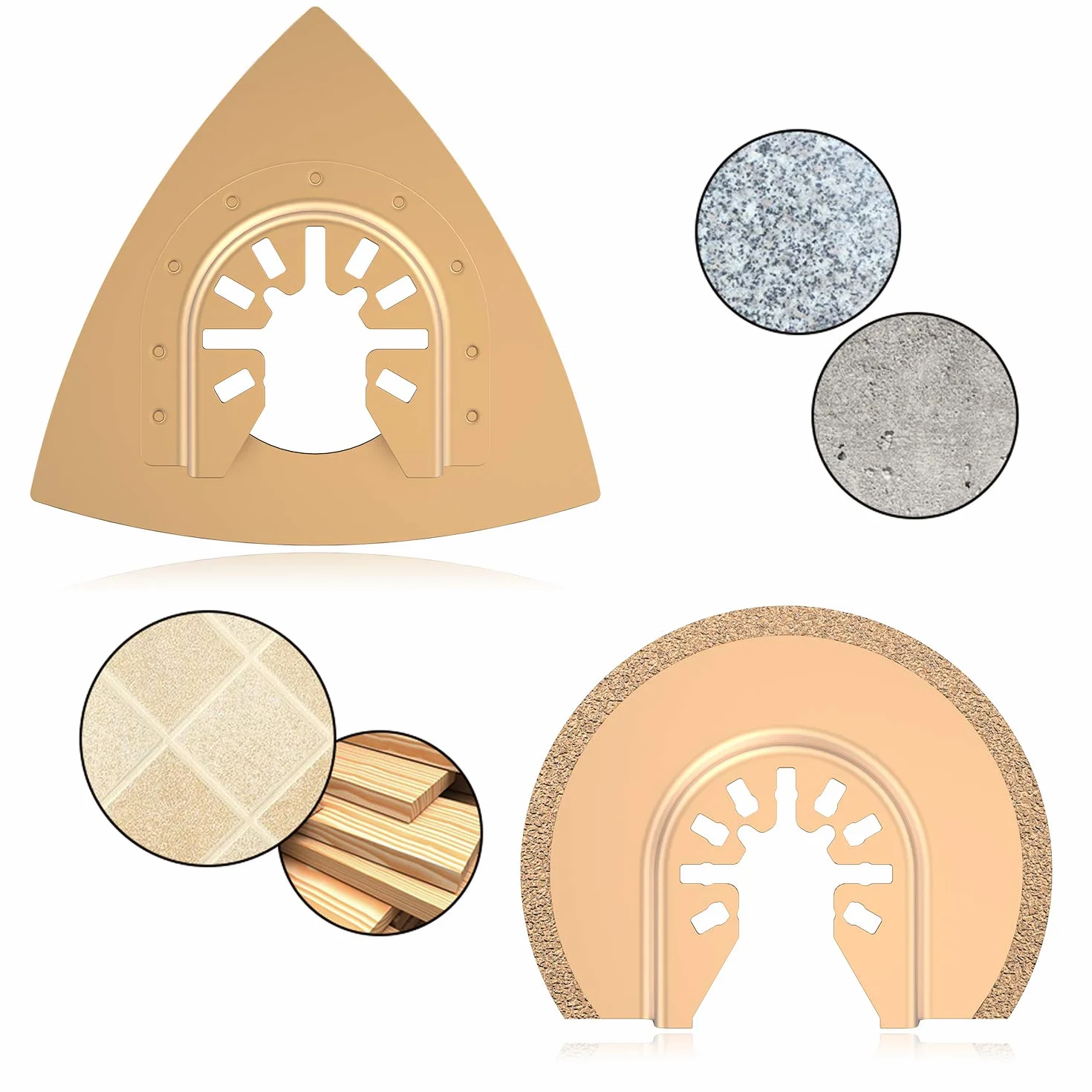 8pcs Lama per sega oscillante universale in carburo accessori per strumenti oscillanti multifunzione lama per sega oscillante Beton per piastrelle in plastica marmo cemento