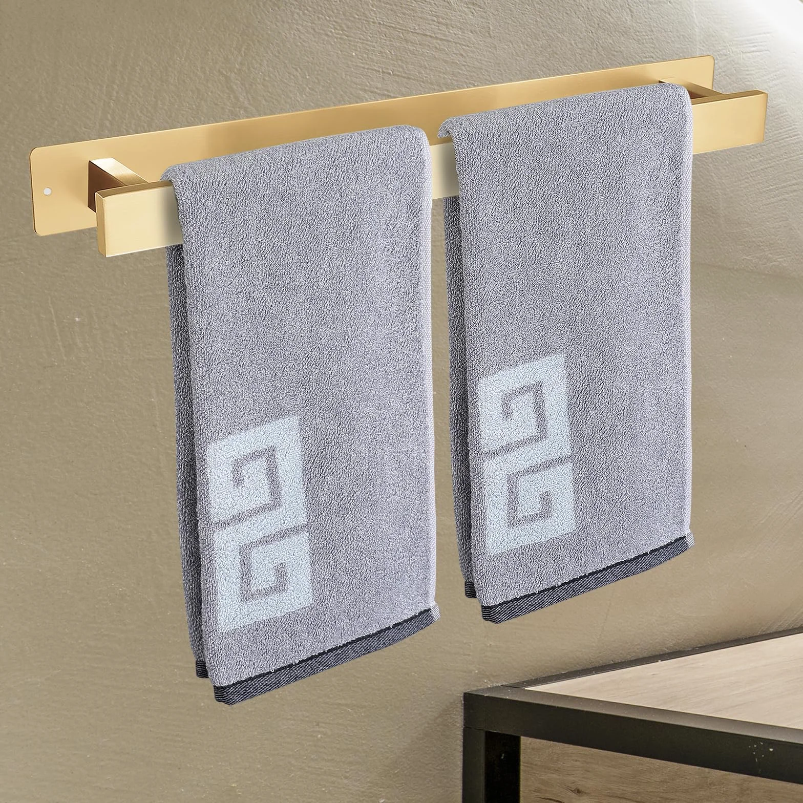 Portasciugamani da bagno in acciaio inossidabile impermeabile antiruggine 40 cm oro