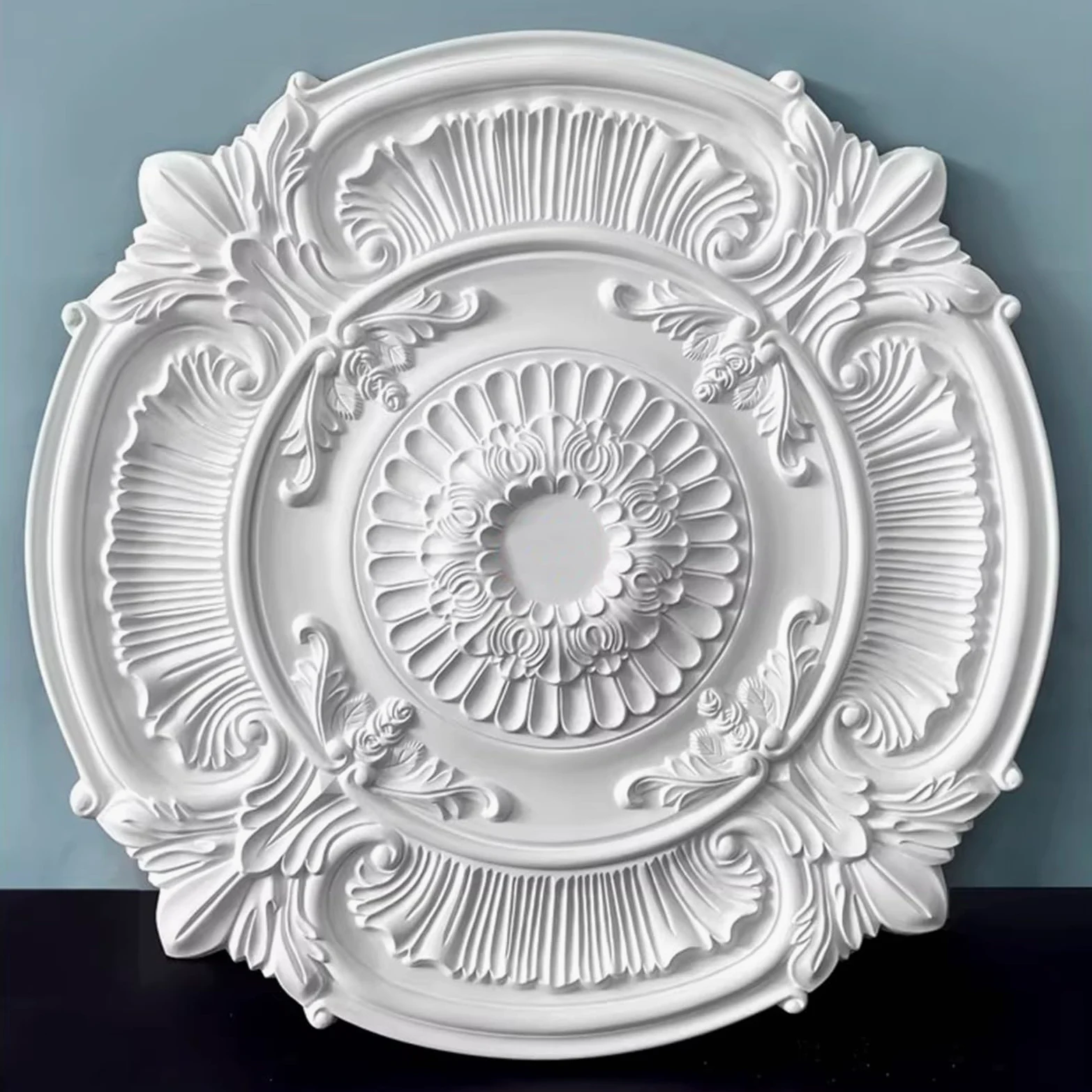 Medaglione decorativo della luce della rosa del soffitto, decorazione floreale del medaglione del soffitto, decorazione del modanatura del soffitto del pendente del lampadario