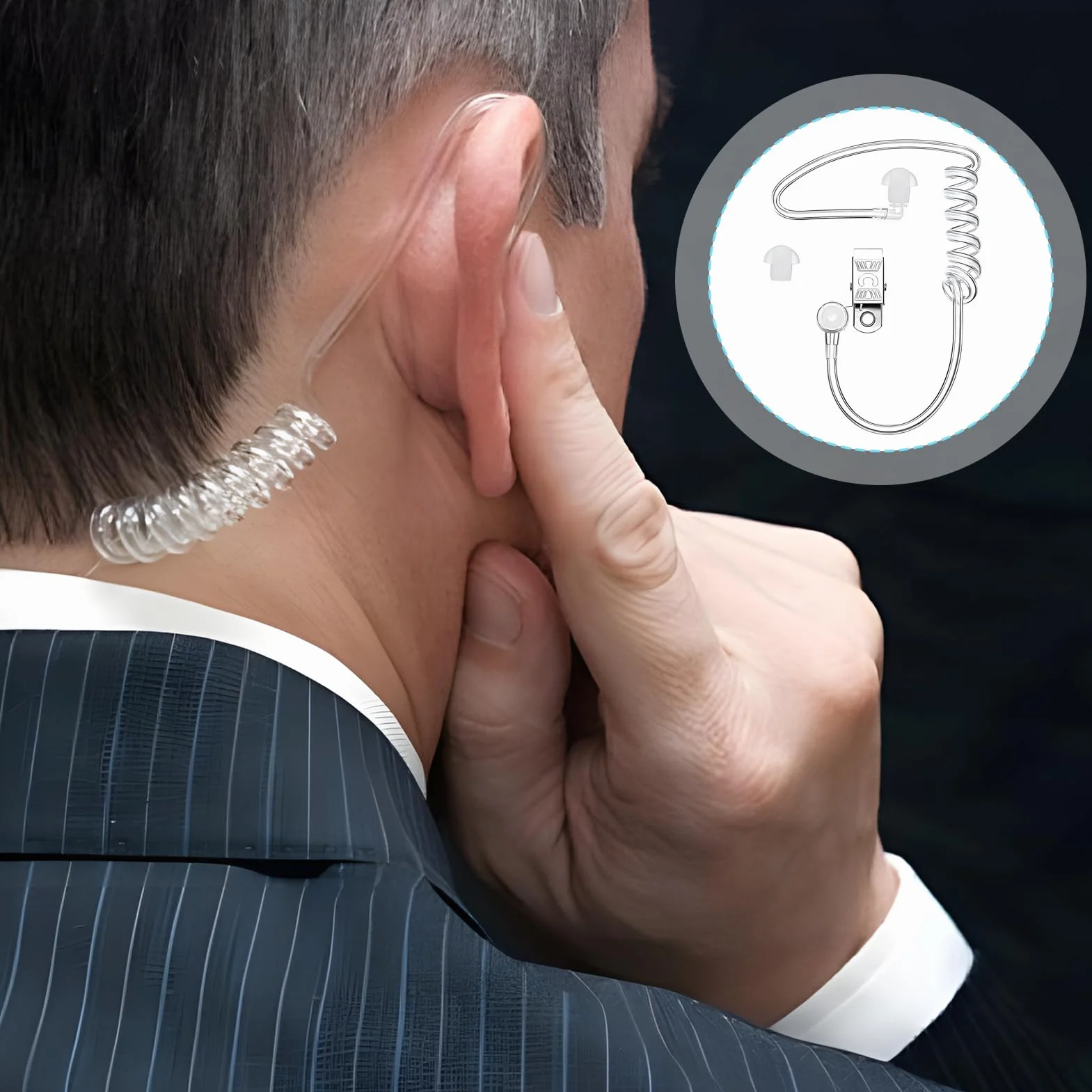 Tubo di Ricambio per Auricolari a Bobina Acustica Trasparente, Suono Cristallino e Comfort per Cuffie Radio a Due Vie, Compatibile con Walkie Talkie, Design Ergonomico in Silicone di Alta Qualità