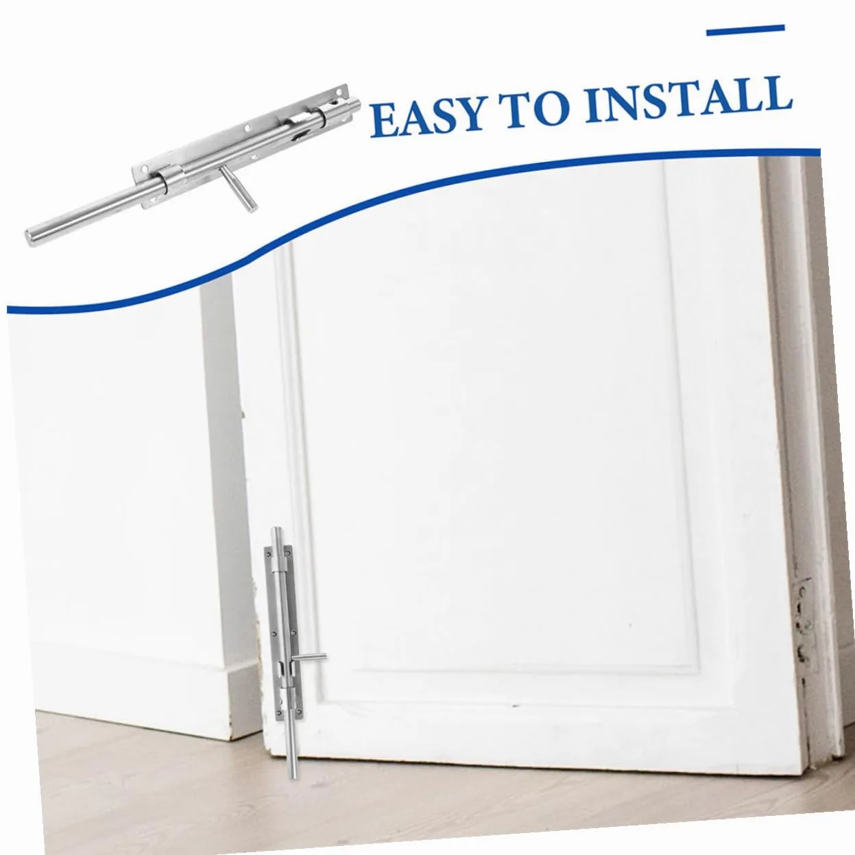 2 pezzi Bullone per Porta in Acciaio Inossidabile Chiusura Scorrevole Pesante per Sicurezza Casa Adatto Porte in Legno Cancelli e Armadi Facile da Usare e Resistente