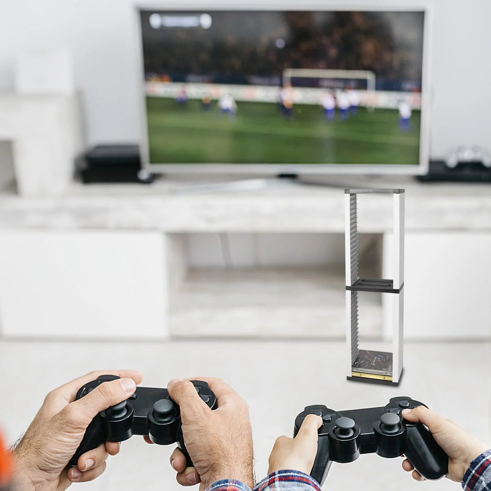 NCONCO Torre di archiviazione per giochi, 36 pezzi, torre di archiviazione per dischi di gioco in ABS, torre universale per PS5/PS4/Xbox One/NS e dischi Blu-Ray