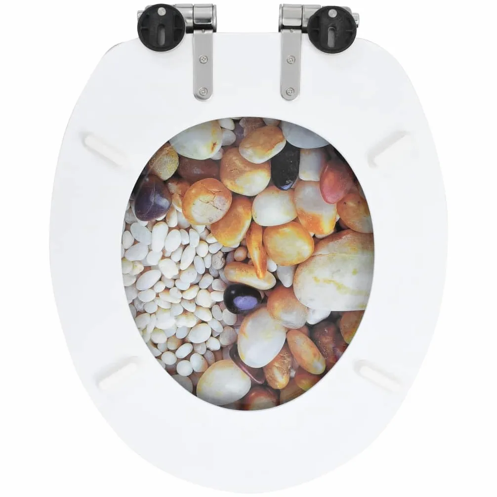 Sedile WC in MDF coperchio con chiusura liscia ciottoli 02_0002905