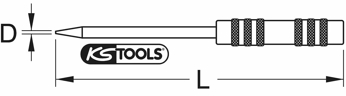 KS Tools 300.2135 Punta a tracciare in metallo duro, 170 mm