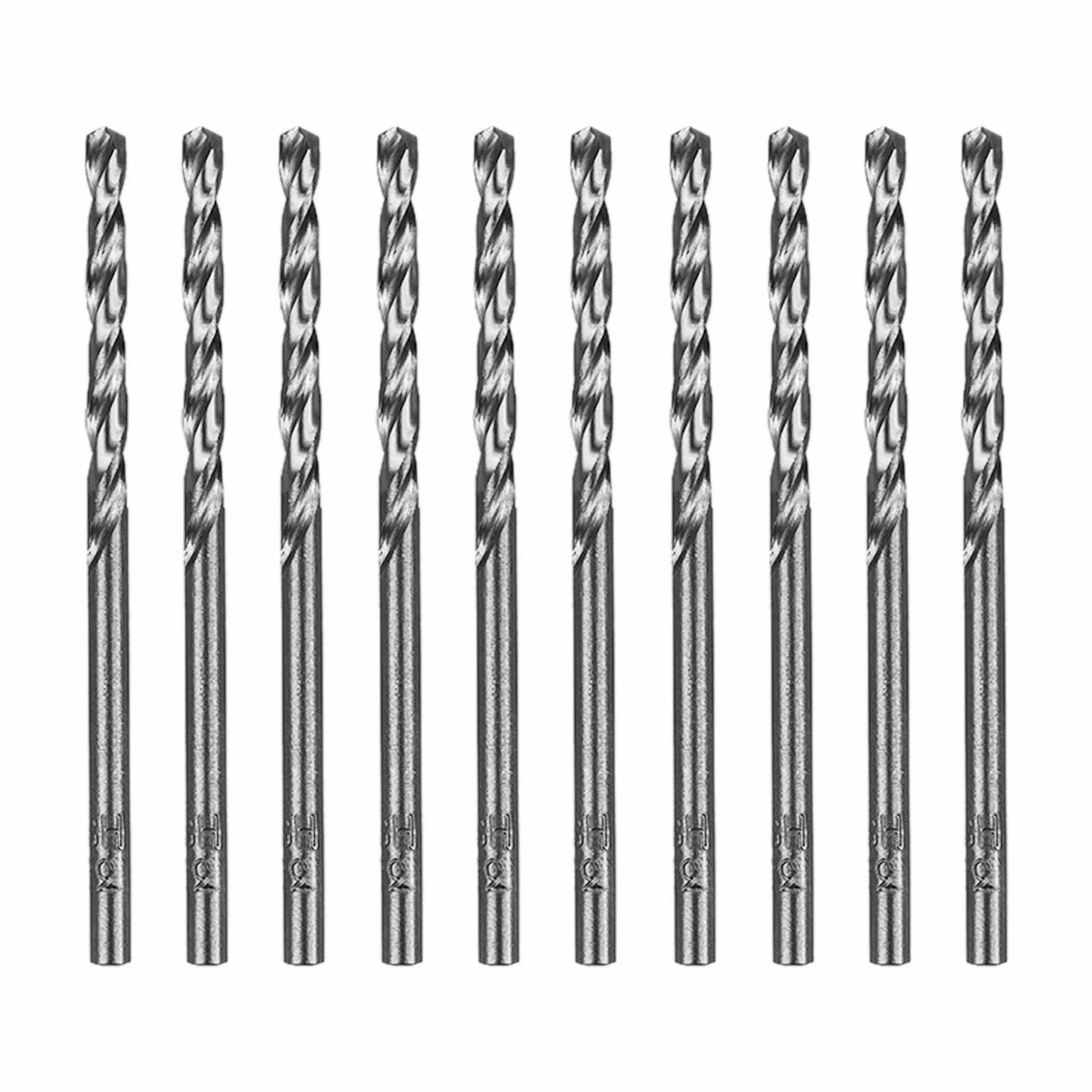 Set 10 punte elicoidali acciaio rapido M35 cobalto 5% diametro 3 mm per metallo legno acciaio inox