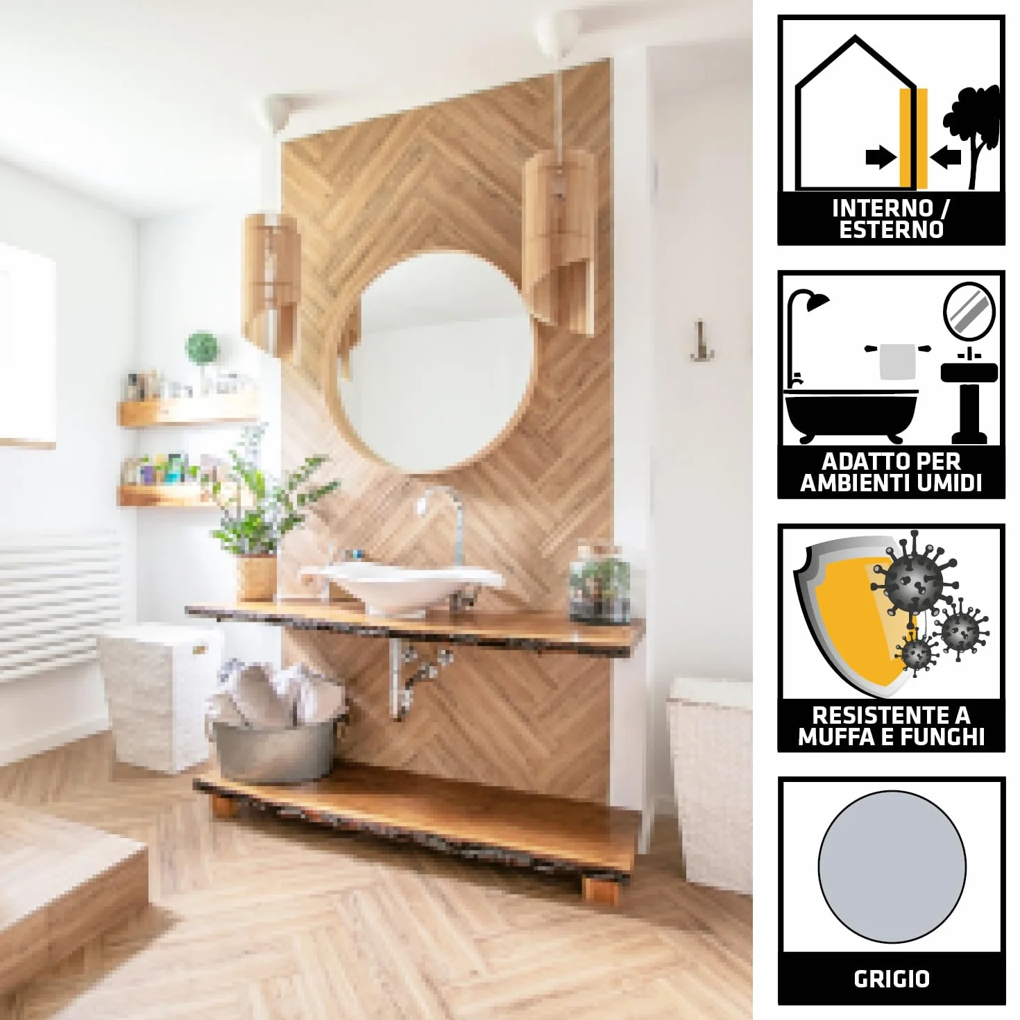 SIKA SikaSeal-175 Silicone sigillante per sanitari 300ml Grigio antimuffa