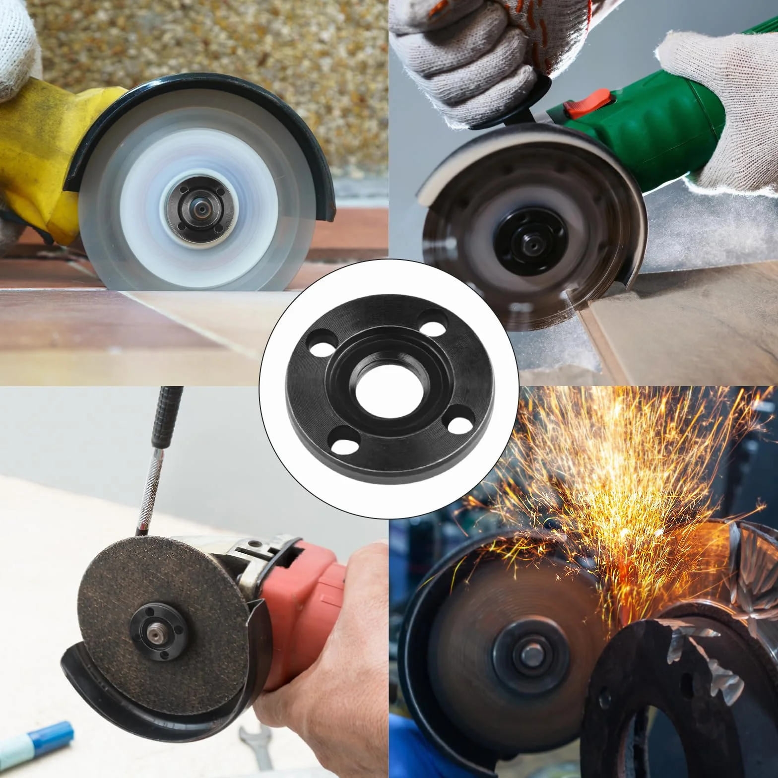 Dadi flangiati per smerigliatrice a disco M14 40 mm set da 2 pezzi