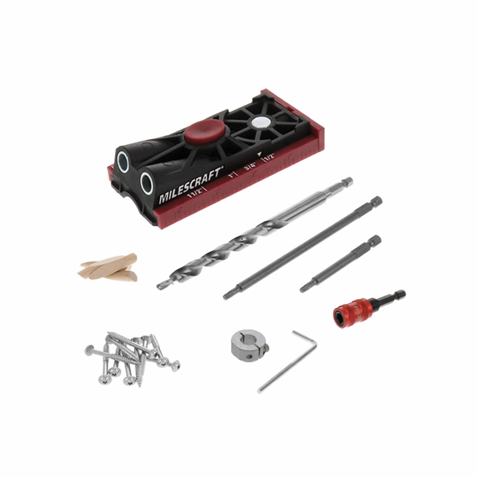 Milescraft 7336 Pocket Jig 200XCJ Double Barrel Pocket Hole Jig with Single Barrel, 2" Face Clamp