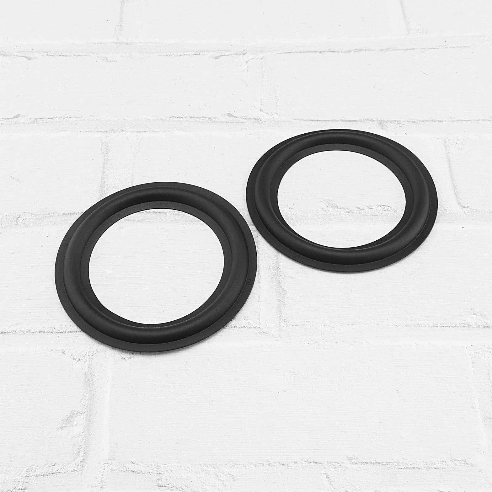 Kit di riparazione in gomma per altoparlanti audio da 4 pollici, 4 pezzi, con bordo in gomma, anello di ricambio compatibile con JBL compatibile con altoparlanti Swan, nero