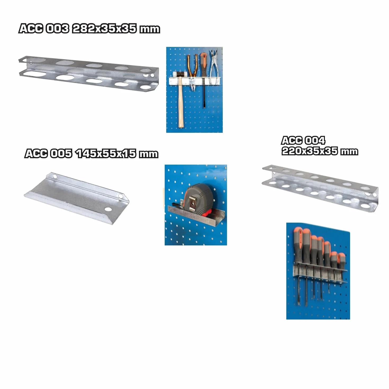 Simon Rack Assortimento ganci bordo perforato porta attrezzi 25 pezzi zincati