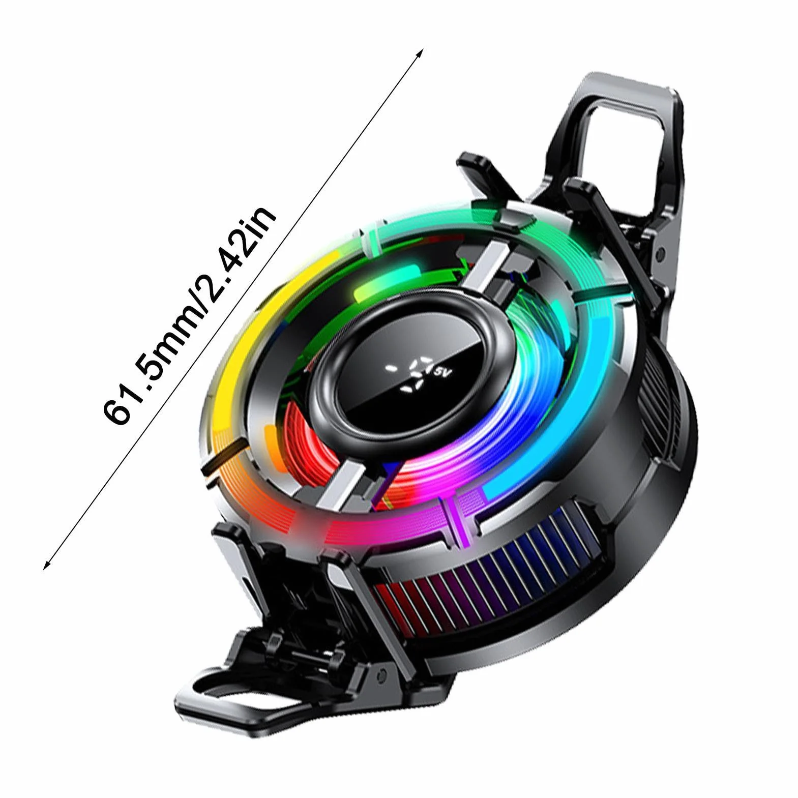 MEMO CX15 - Dispositivo di raffreddamento magnetico per telefono con clip posteriore di ricarica wireless | Radiatore AI da 61,5 x 111 x 36 mm per streaming live | Ventola di raffreddamento rapida per