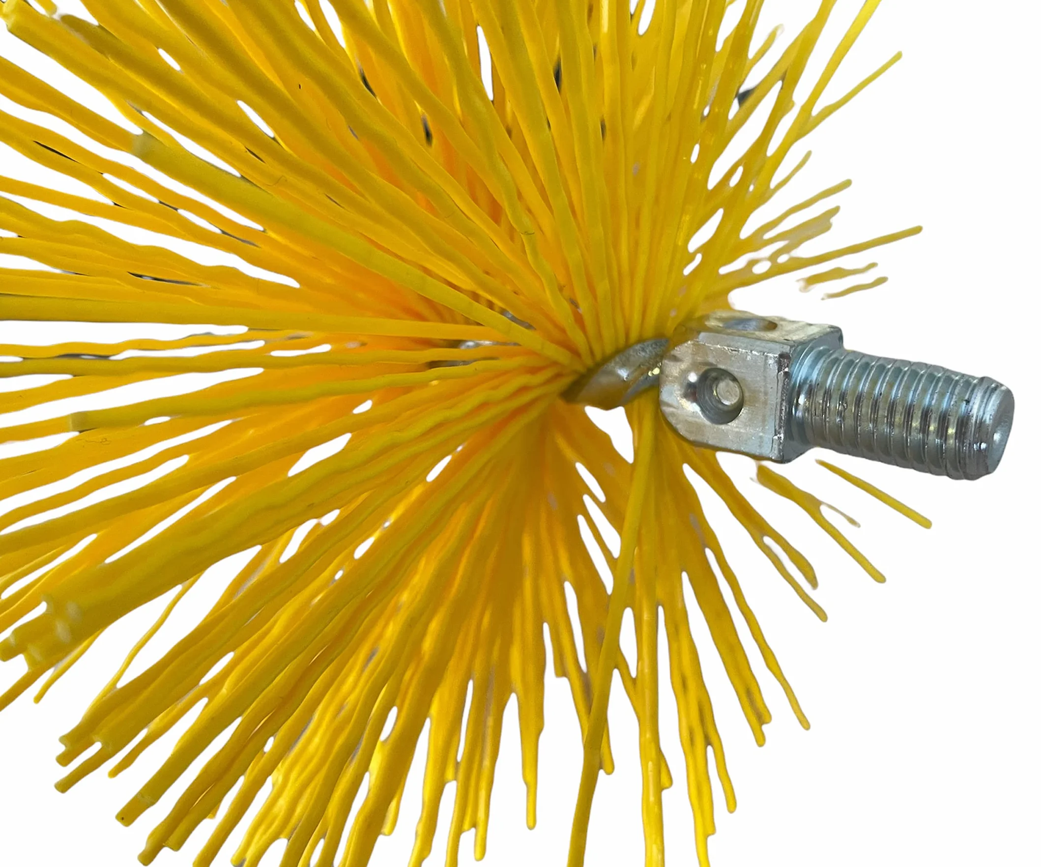 Kit Spazzacamino Pulizia Canne Fumarie Scovolo Tondo in Nylon da 20 Prolunga con molla e con manico Aste filettate estensibili e modulabili fino a 6 metri Guanti in OMAGGIO
