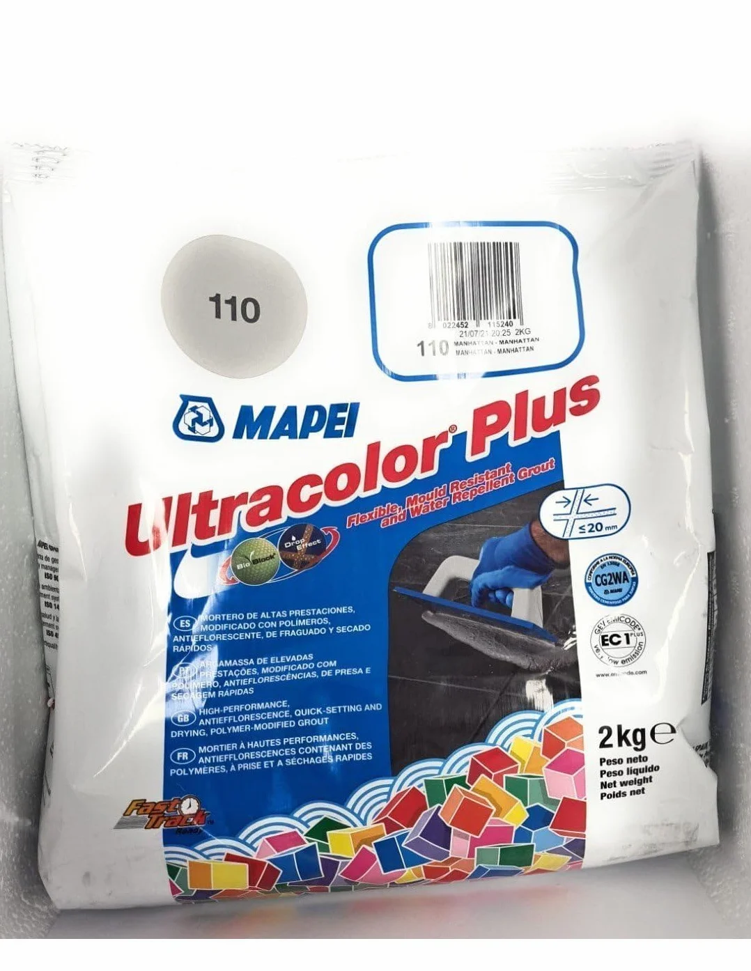Mapei 110 UltraColor Plus Manhattan Grey Grout 2 kg