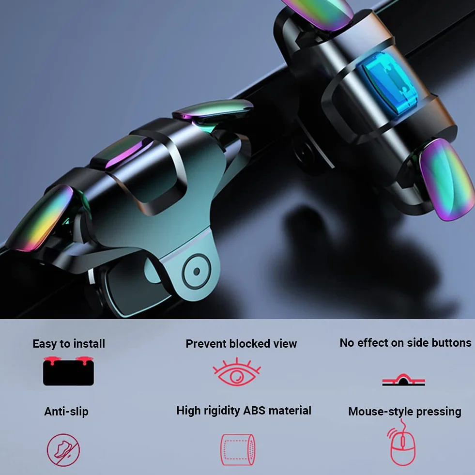Trigger Mobile Controller per Telefono, Joystick Grilletti L1R1 Rapid-Fire Tiro Veloce 5 Livelli per PUBG cod Compatibile con Cellulare Android e iOS Gioco Mobili