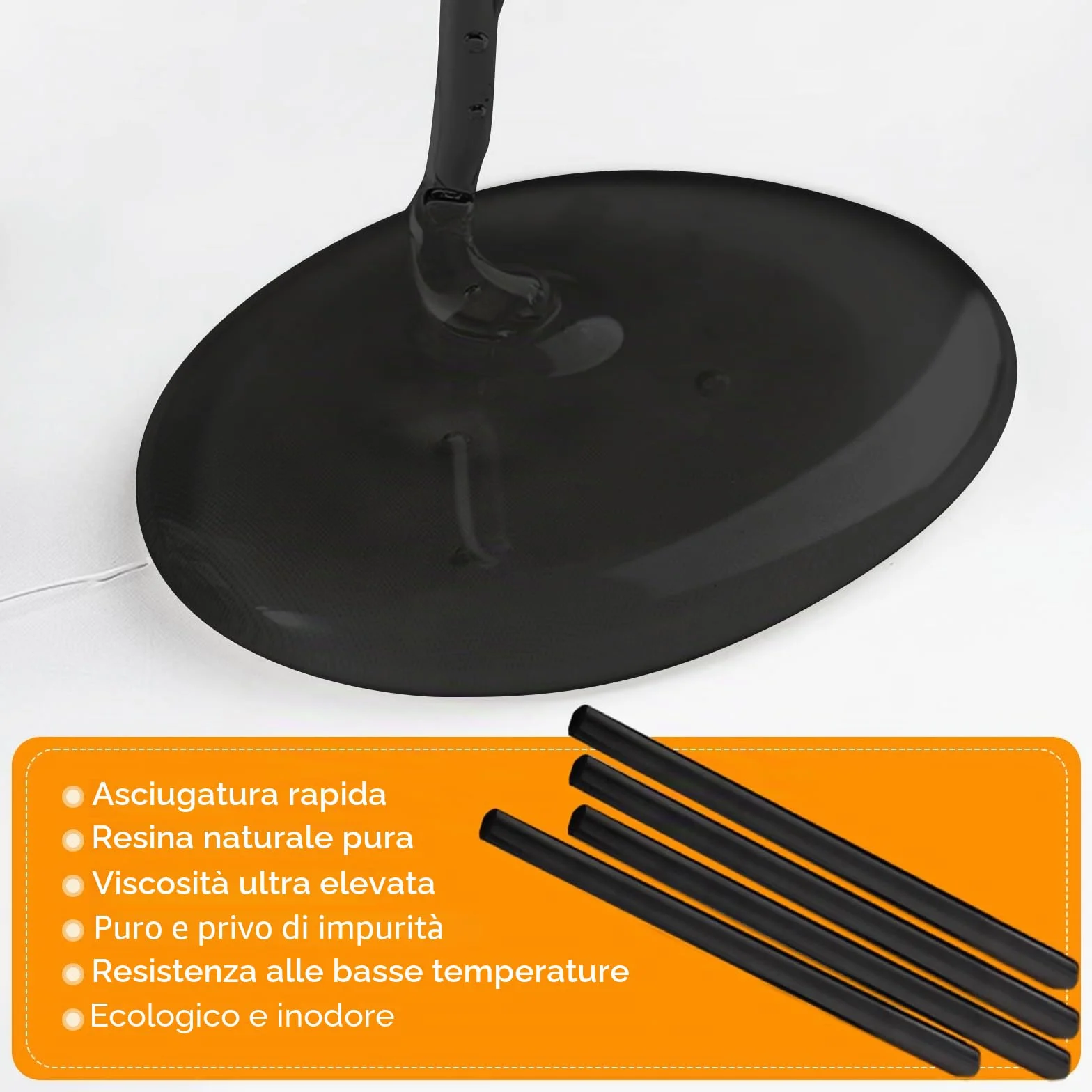 Stick colla a caldo Ø11x200 mm Nero 40 pezzi ricarica per pistola