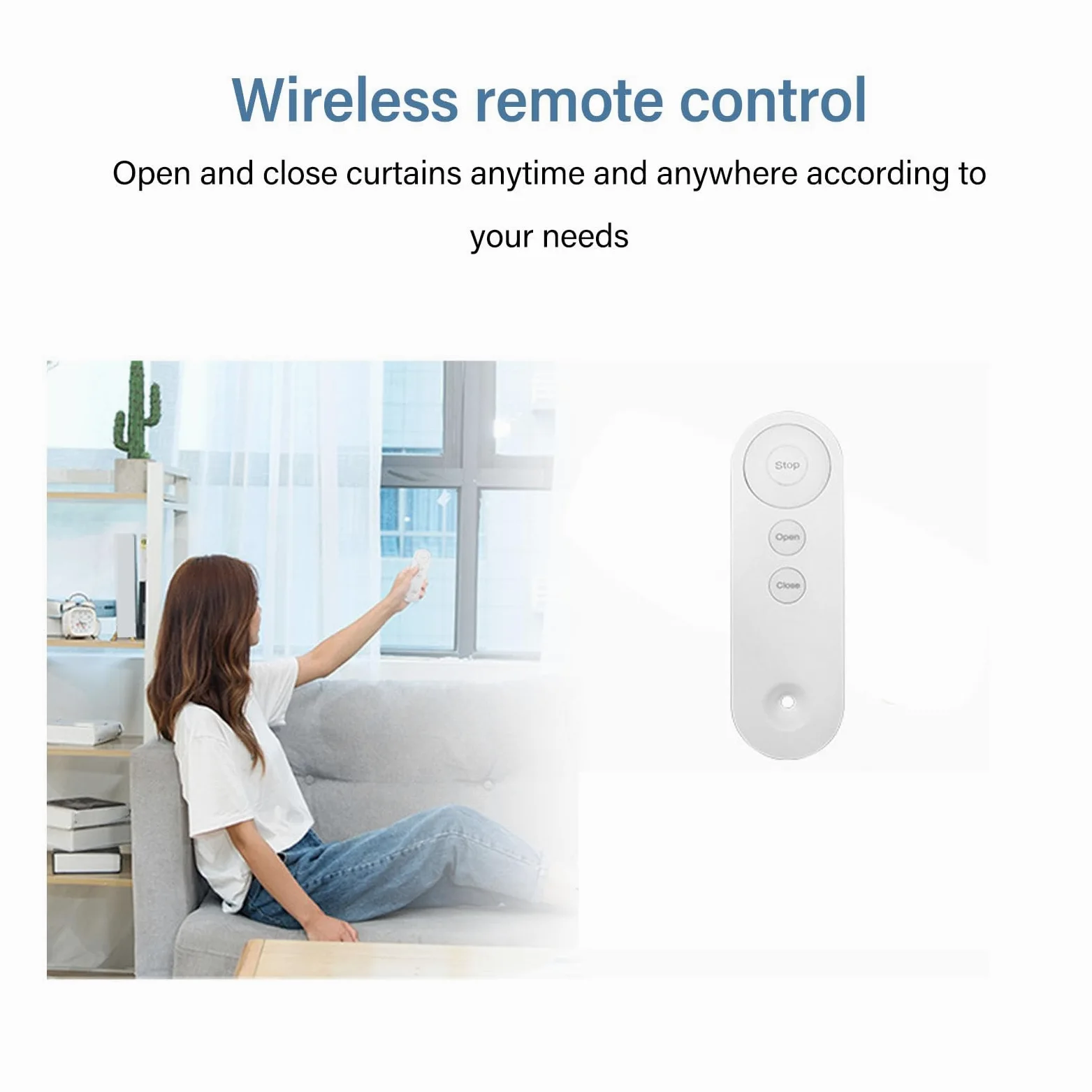 Electric Remote Control Smart Curtain Opener for Bedroom Living Room