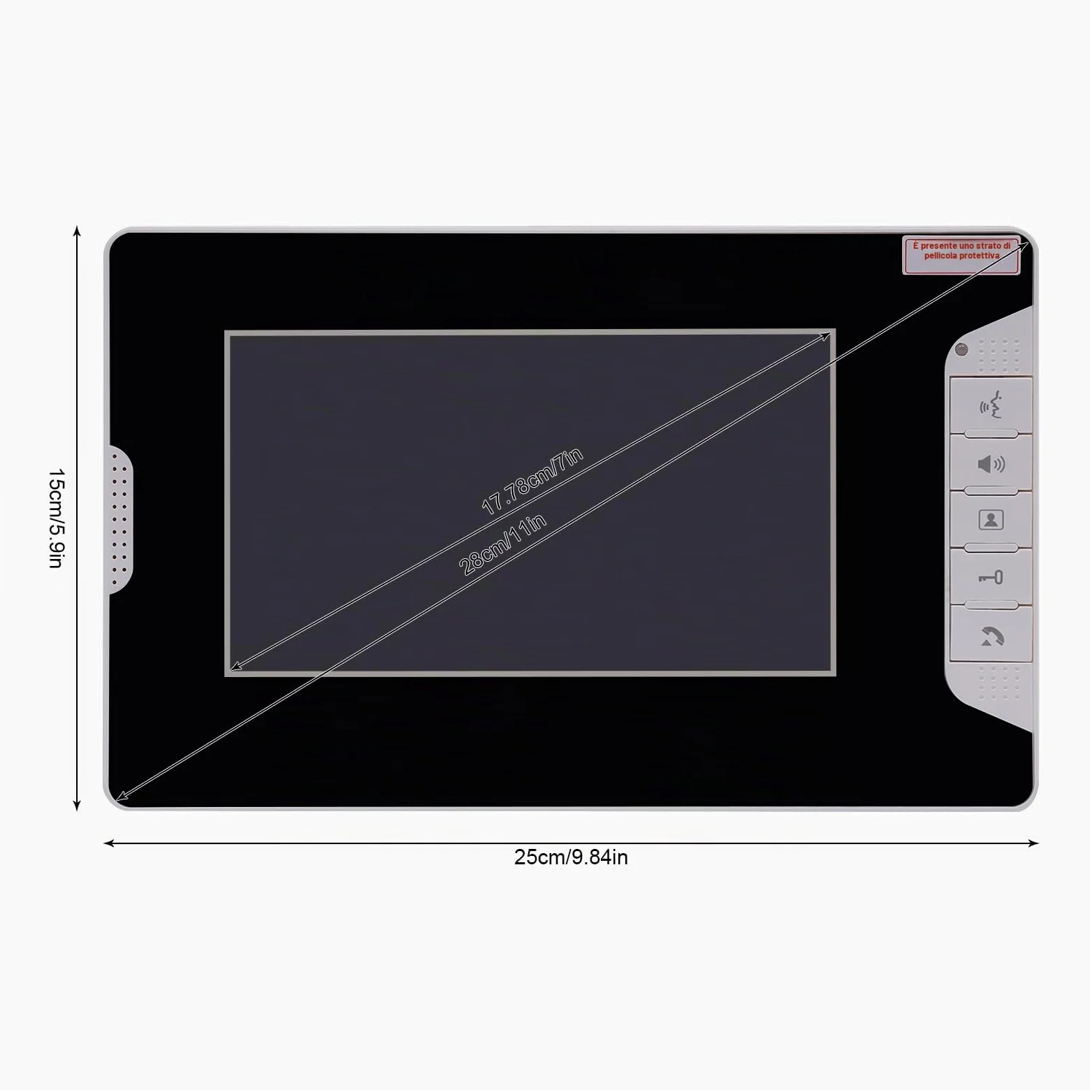 Citofono Video Domestico Videocamera Campanello Monitor Kit Casa Familiare Telefono Porta Filo Audio Videocitofono Senza Fili Esterno Telecamera Suoneria Rilevamento Campanello Monitor