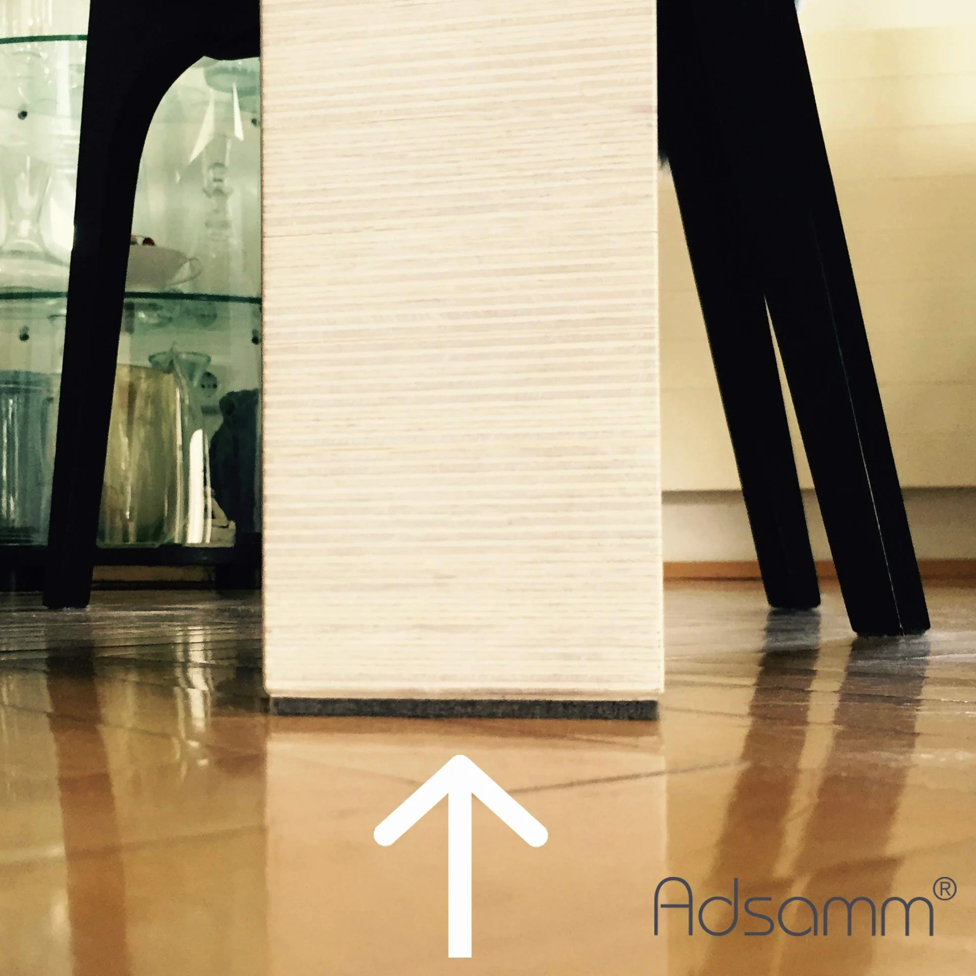 Adsamm® / 21 x feltrini autoadesivi/Grigio / 30x30 mm/Quadrato/piedini per mobili in feltro da 3.5 mm di spessore/pad protettivi per arredi