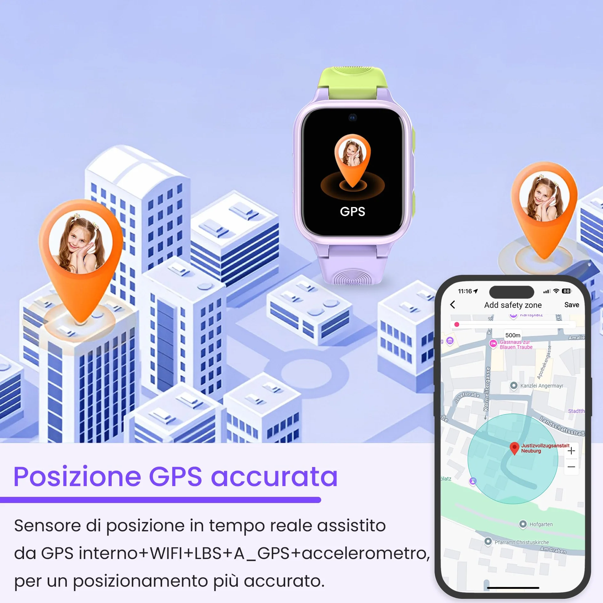 K9 Smartwatch Bambini AI, Orologio Smartwatch Bambini con GPS e Telefono,AMOLED da 1,78'' per bambini con 4G videochiamata, Sveglia, Modalità scuola, Impermeabile IP68,Adolescenti dai 6