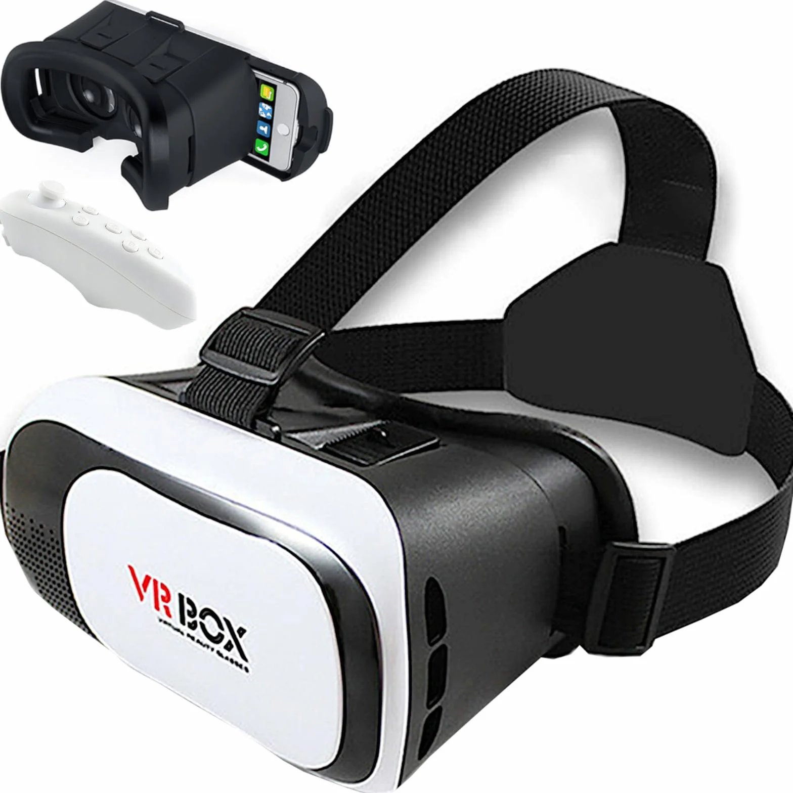 Retoo Occhiali VR 3D Visore di Realtà Virtuale per Giochi, Film su Smartphone da 3,5-6,3 Pollici con Telecomando e visore a 360°, Occhiali visori VR compatibili con Android, iPhone, Samsung, Moto, LG