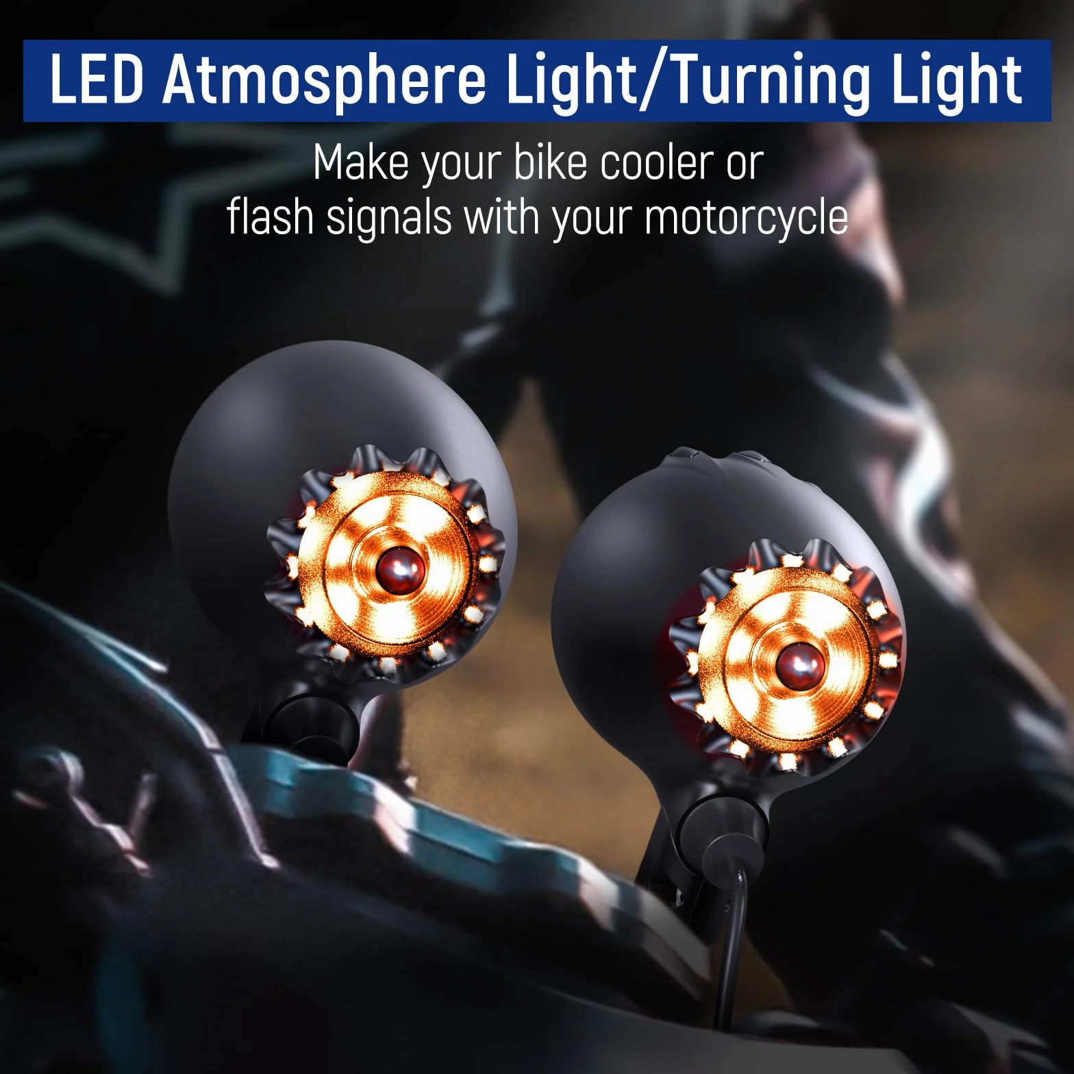 LEXIN Q3 Casse Bluetooth per Moto, impianto audio con indicatori LED, altoparlanti Bluetooth per moto, impianto altoparlanti moto adatto per manubri da 7/8" a 1-1/4"