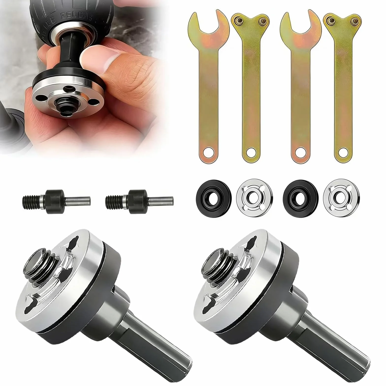 Set accessori smerigliatrice 10 pezzi – adattatore winkelschleifer