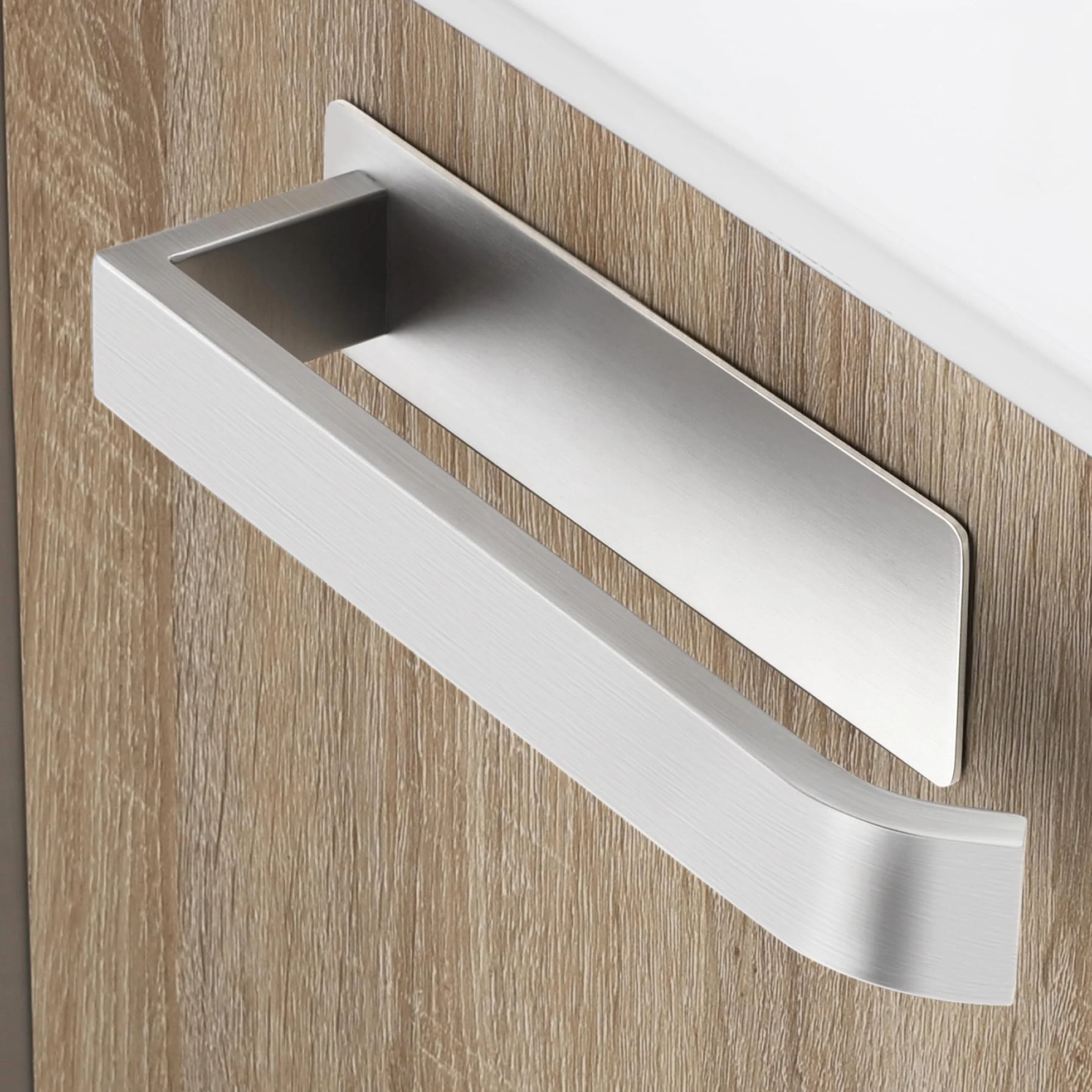 Porta Asciugamani Bagno Adesivo in Acciaio Inox 304 22CM Senza Foratura Spazzolato Argento