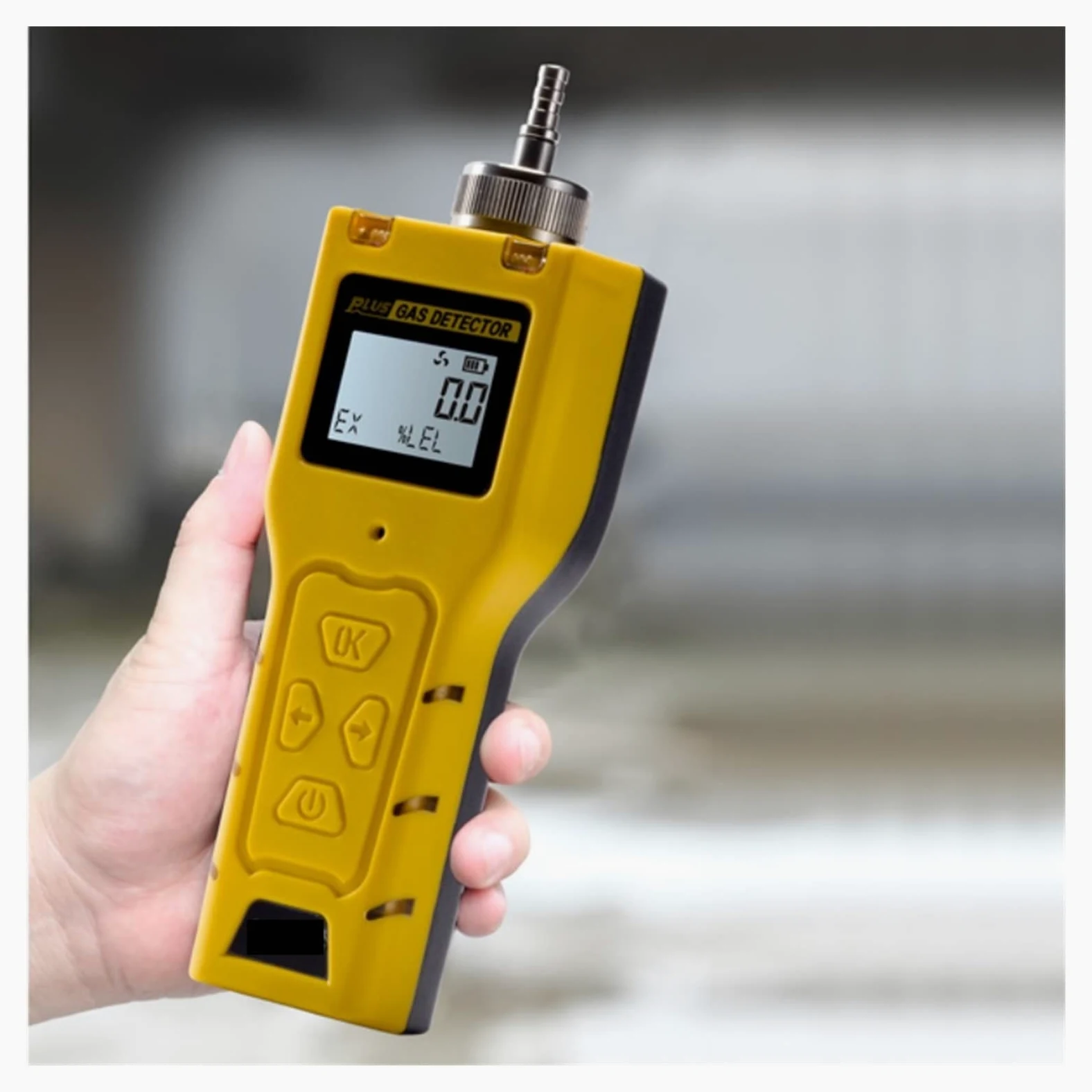 Rilevatore Gas, Misuratore di perdite tenuto in mano del rivelatore portatile del gas dell'azoto N2 for il pompaggio/diffusione attivi Temperatura Umidità/PPM, mg/m3,%VOL, mg/L per Lavoro, Casa