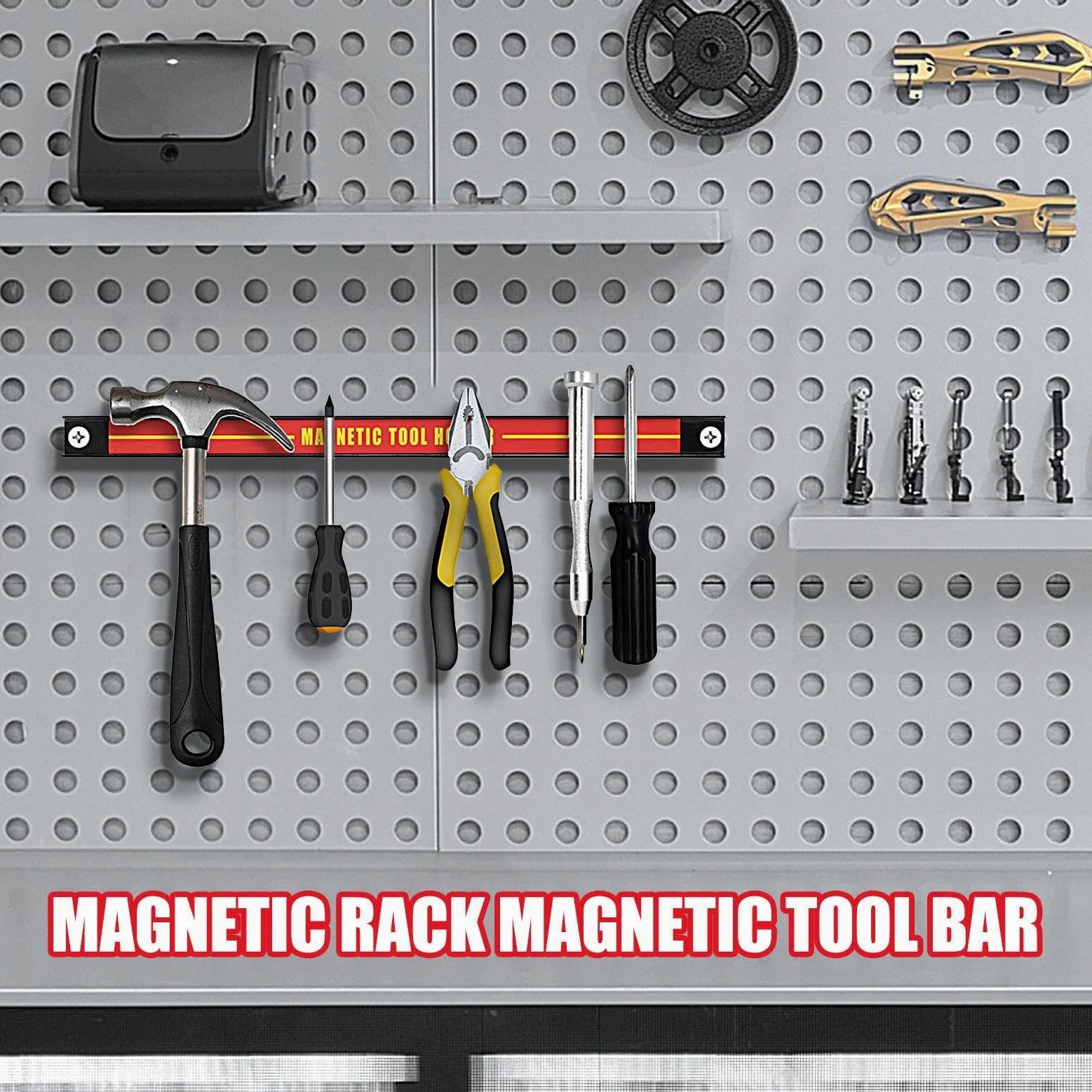 Barra degli attrezzi magnetica, organizer per utensili magnetico | porta attrezzi da parete di grande capacità, organizer per attrezzi per officina, officina, riparazione auto, casa
