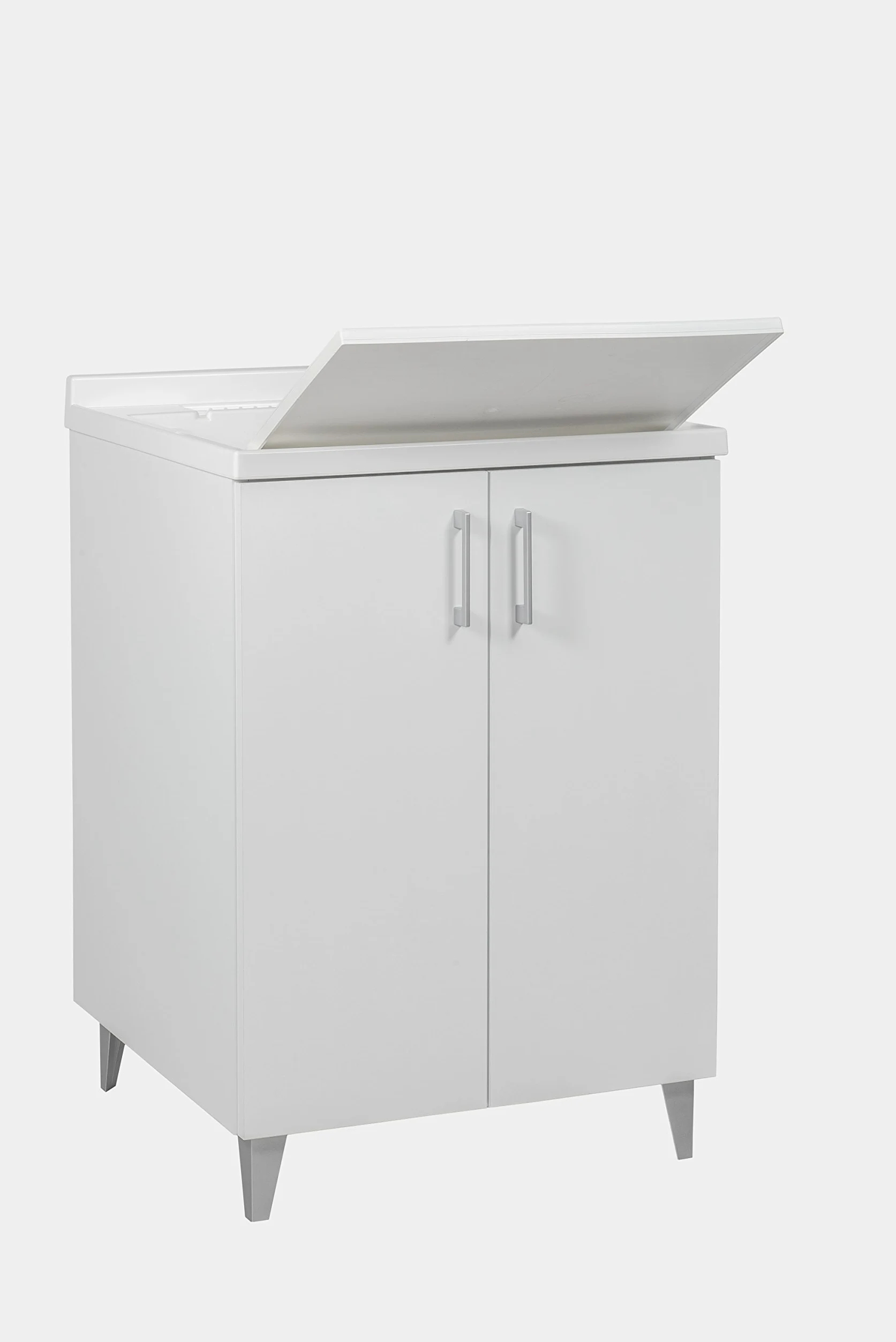 Lavatoio lavapanni in legno vasca resistente agli acidi + asse lavapanni 60x50