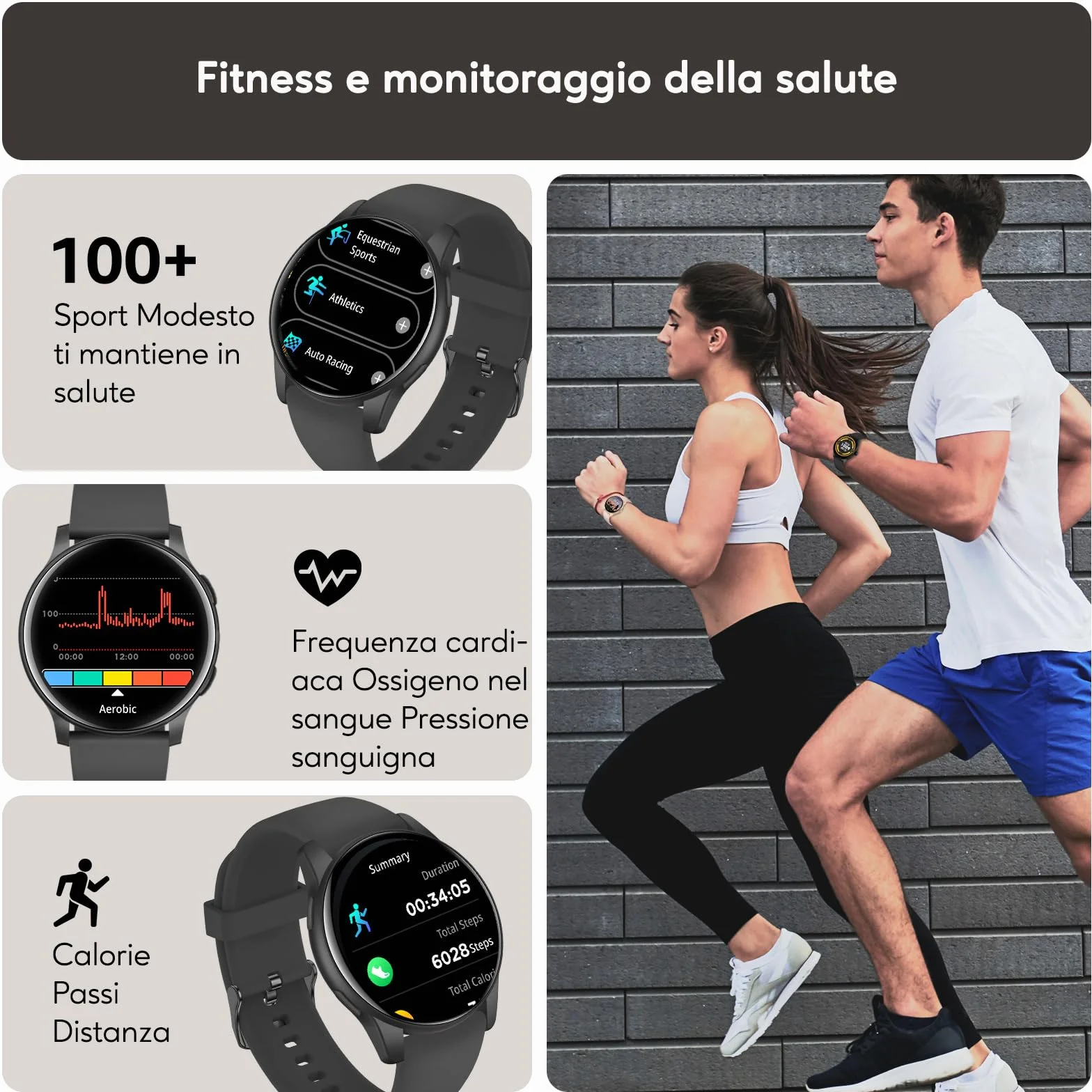 Smartwatch Uomo Donna con Chiamate Bluetooth, Orologio Rotondo da 1,38" con 147+ Modalità Sportive, Cardiofrequenzimetro, Sonno, IP68 Impermeabile, Compatibile con Android iOS - Regalo Festa del Papà