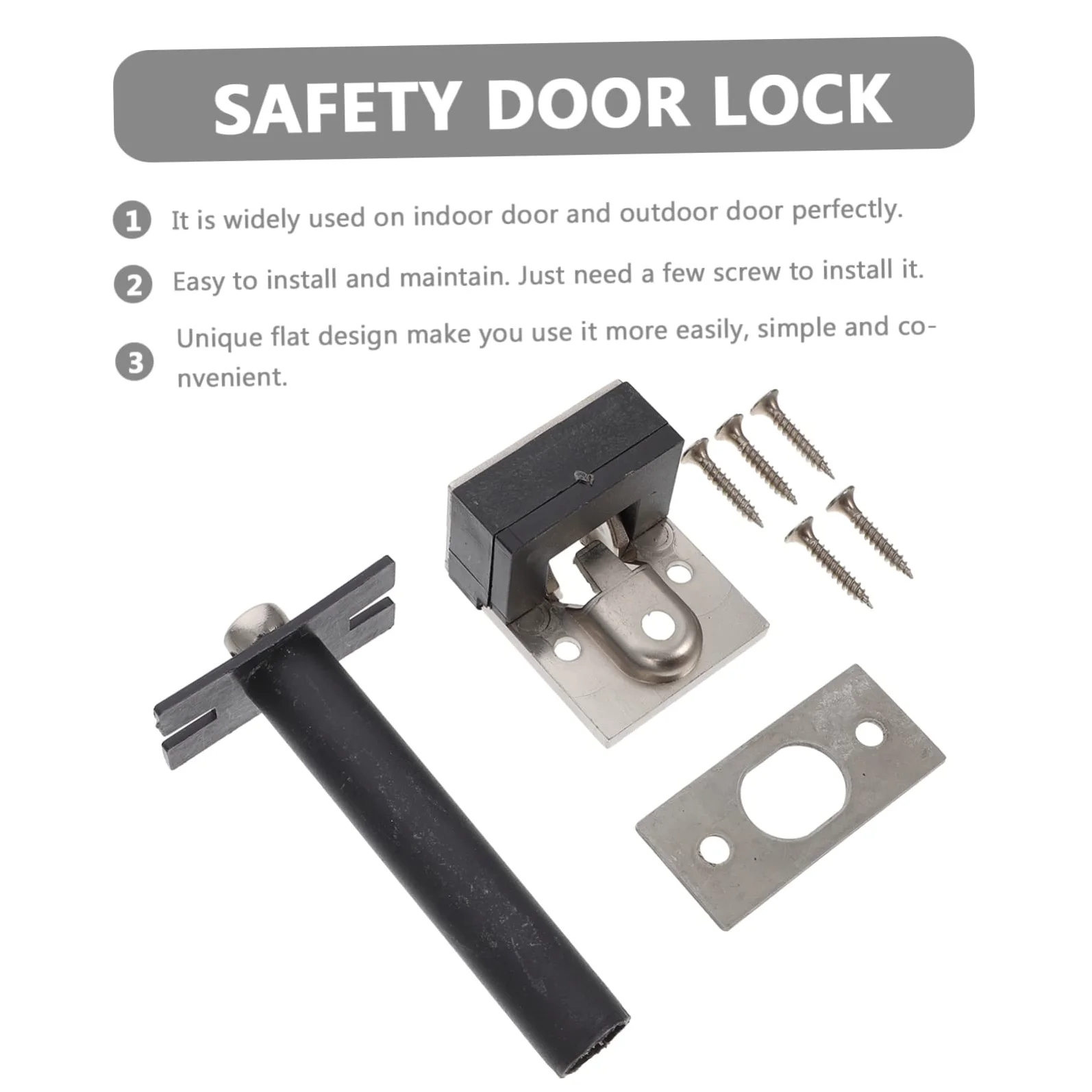 2sets Serrature Catena Antifurto Lega Di Zinco Con Chiusura Sicura Per Porte Per Case e Strutture Ricettive