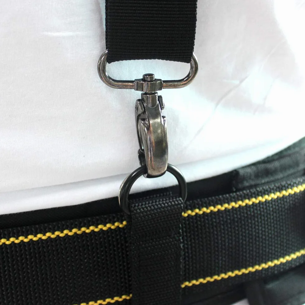 Cintura portautensili pesante con bretelle, clip rapida, nero per CLC Husky Dewalt