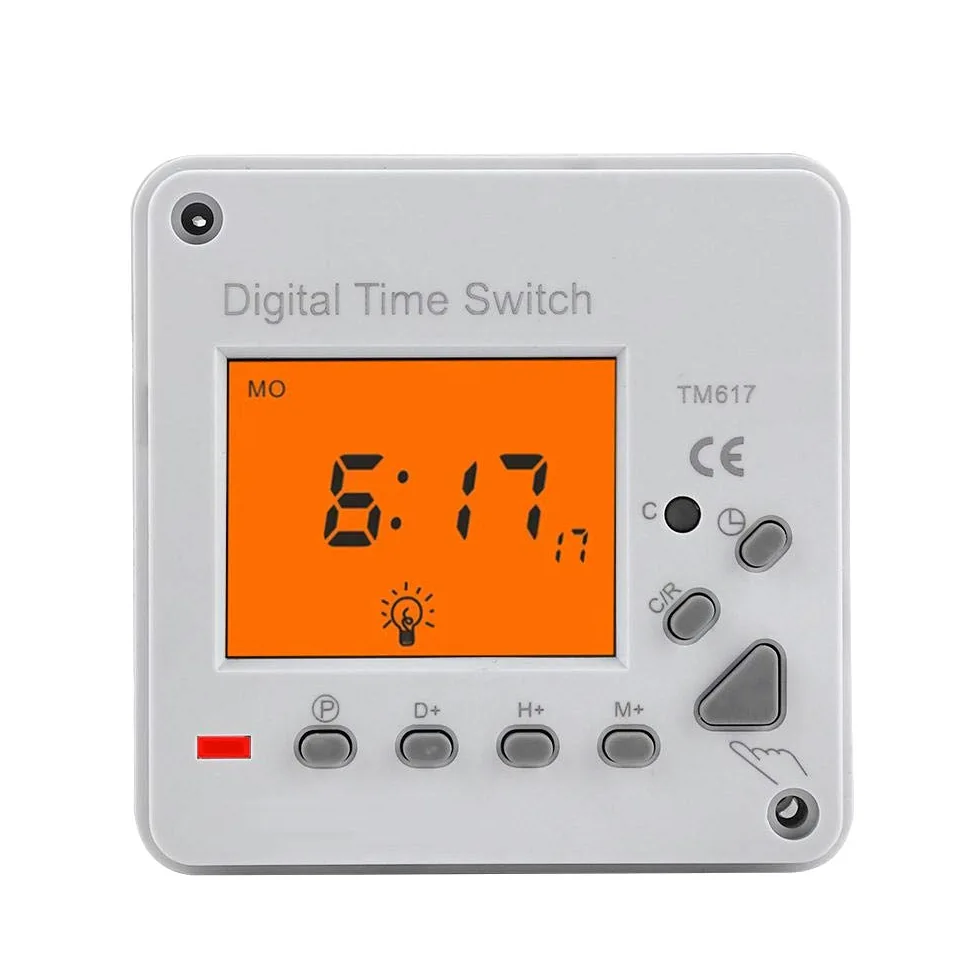GOTOTOP Timer elettronico digitale, timer programmabile con interruttore di controllo intelligente e retroilluminazione per cartelloni pubblicitari per elettrodomestici(220V)