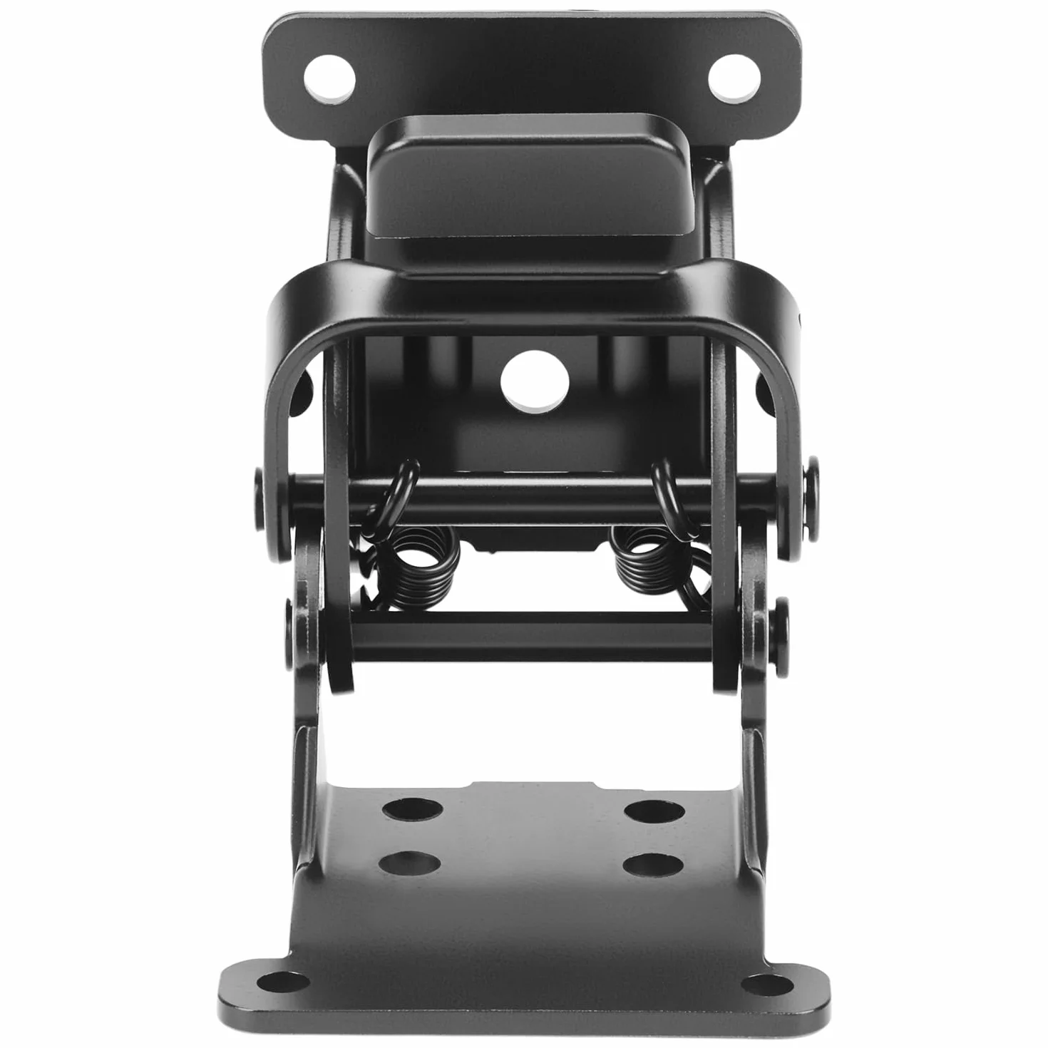 QWORK® 4 Pezzi Staffe per Tavoli Pieghevoli, Cerniera Autobloccante in Acciaio Zincato con 40 Viti - Nero