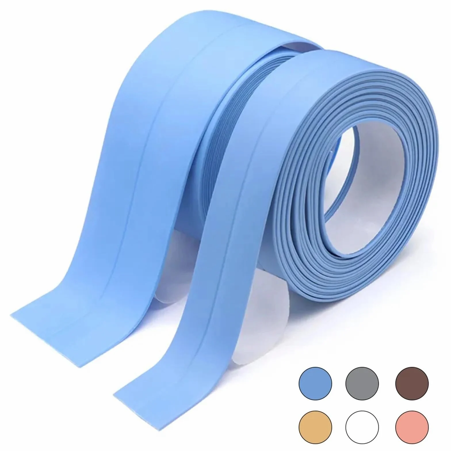 6 rotoli di nastro da bagno 3,2 m disponibili Nastro sigillante impermeabile da cucina Nastro for angolo da parete for WC da bagno per Bordo Vasca da Bagno(Brown)
