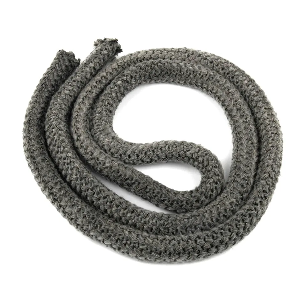 Corda in fibra di vetro per stufe, Guarnizione in corda nera in fibra di vetro 18 mm 20 2 metri intrecciata in grafite a basso attrito | 18mm