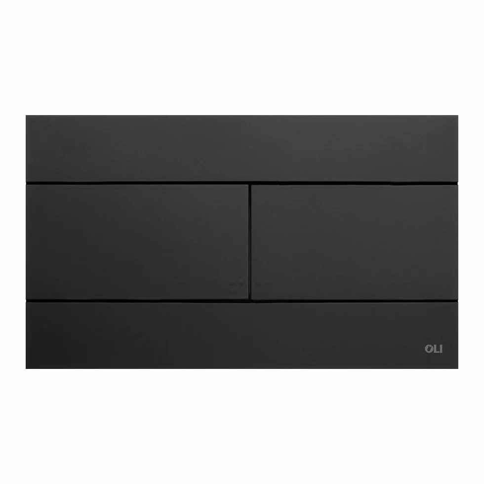 Placca dual cassetta wc Oli74 Plus, doppio scarico, slim nero Matt