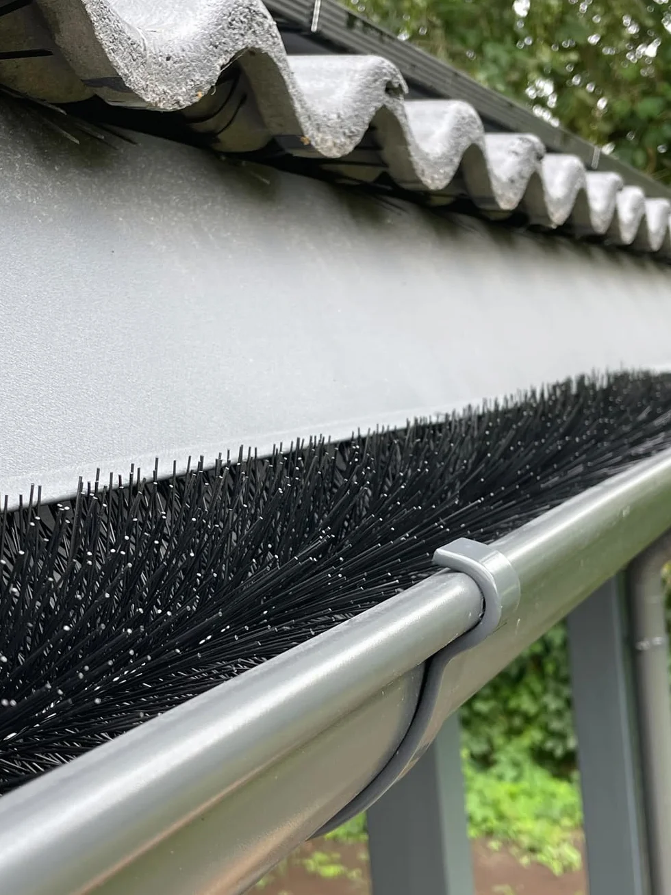 Spazzola per grondaia e pannelli solari, 5-30m, 110-120cm, Ø15 cm, 5-25 pezzi. Filo zincato/Inox (Zincato, 6m)