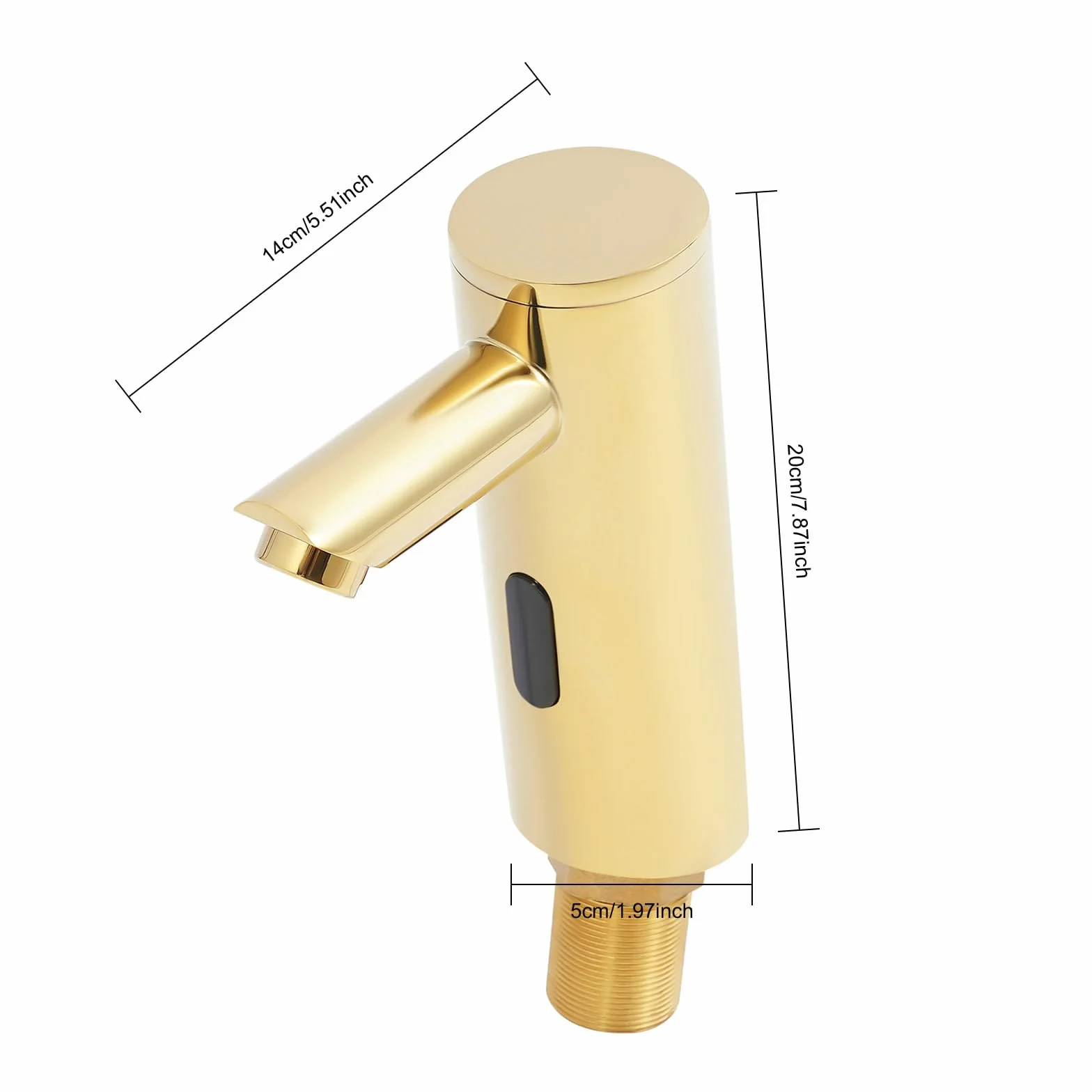 Rubinetto Bagno Sensore Automatico Infrarossi Lavabo Senza Contatto Ottone Oro