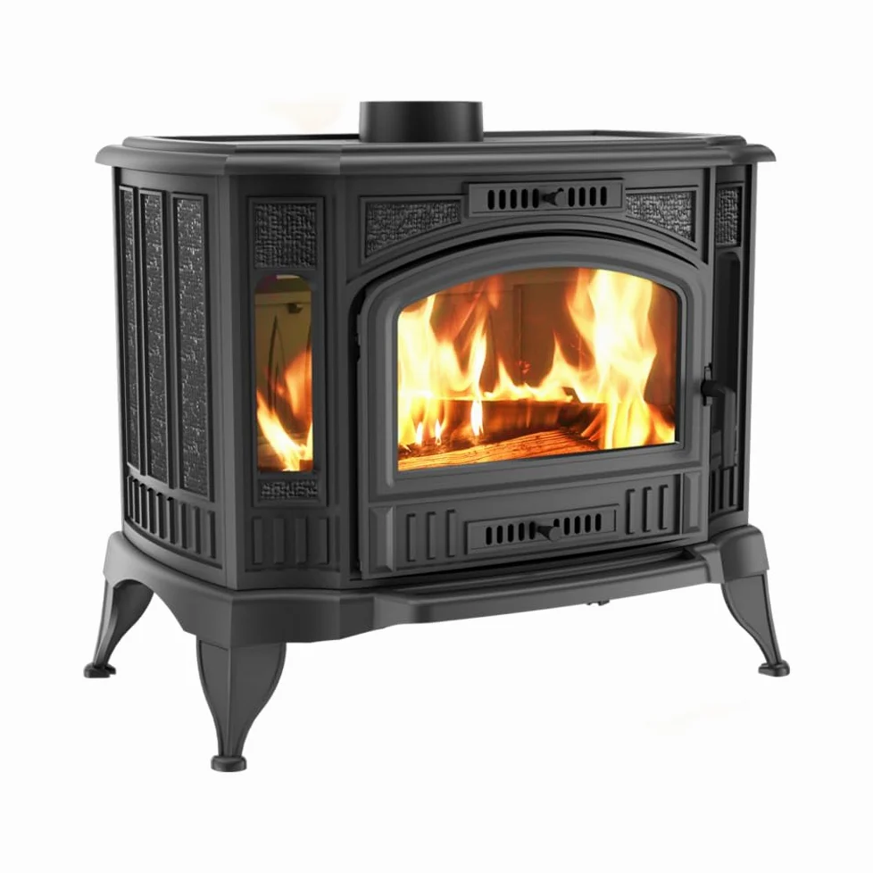 KRATKI Stufa a legna in ghisa KOZA K9 10 kW Ø130 A Stufe Retro & Vintage | Ghisa nero, efficienza 75%, classe A. Ecodesign.; combustione efficiente; basse emissioni; calore uniforme; struttura robusta